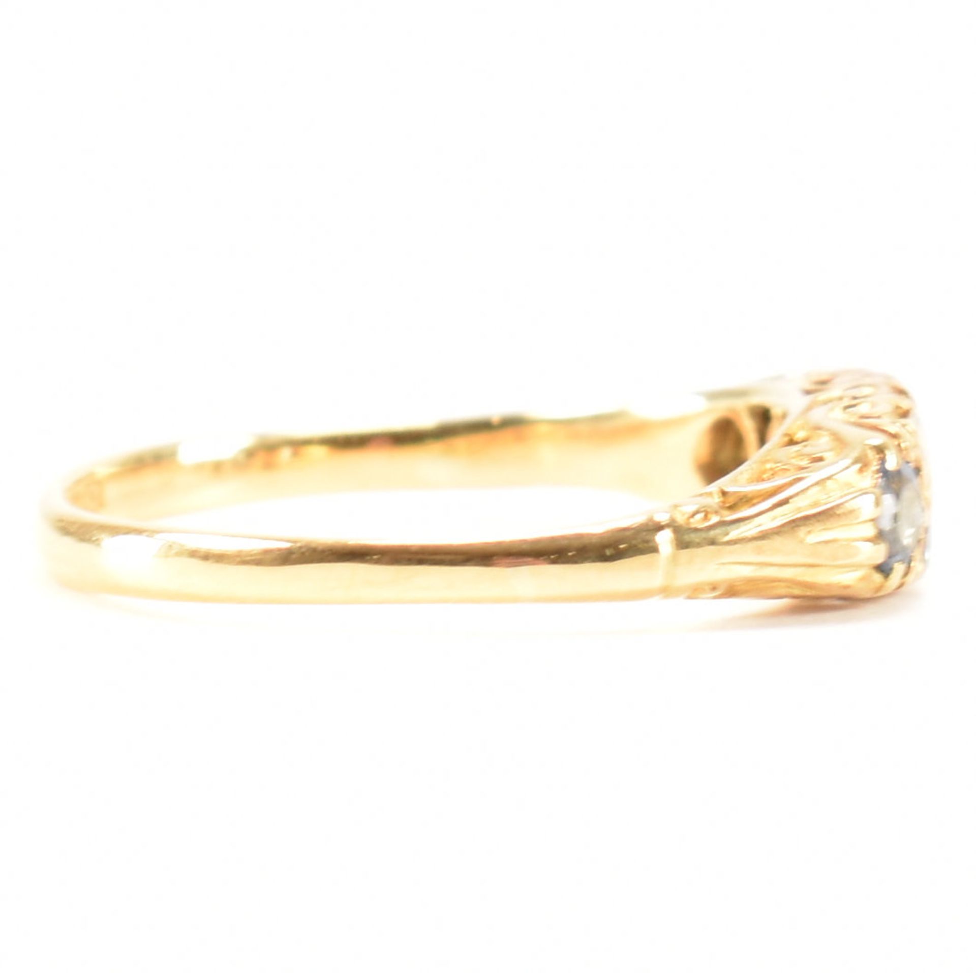 VICTORIAN 18CT GOLD SAPPHIRE & DIAMOND RING - Image 5 of 9