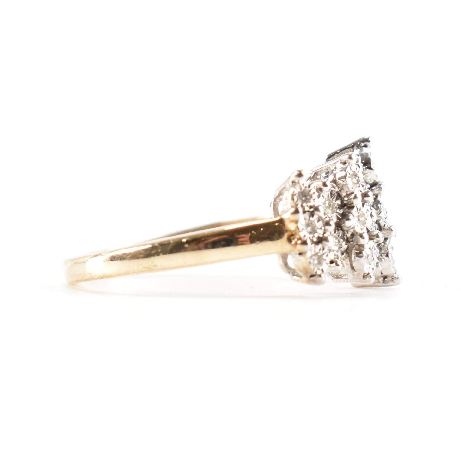 GOLD & DIAMOND CLUSTER RING - Bild 5 aus 9