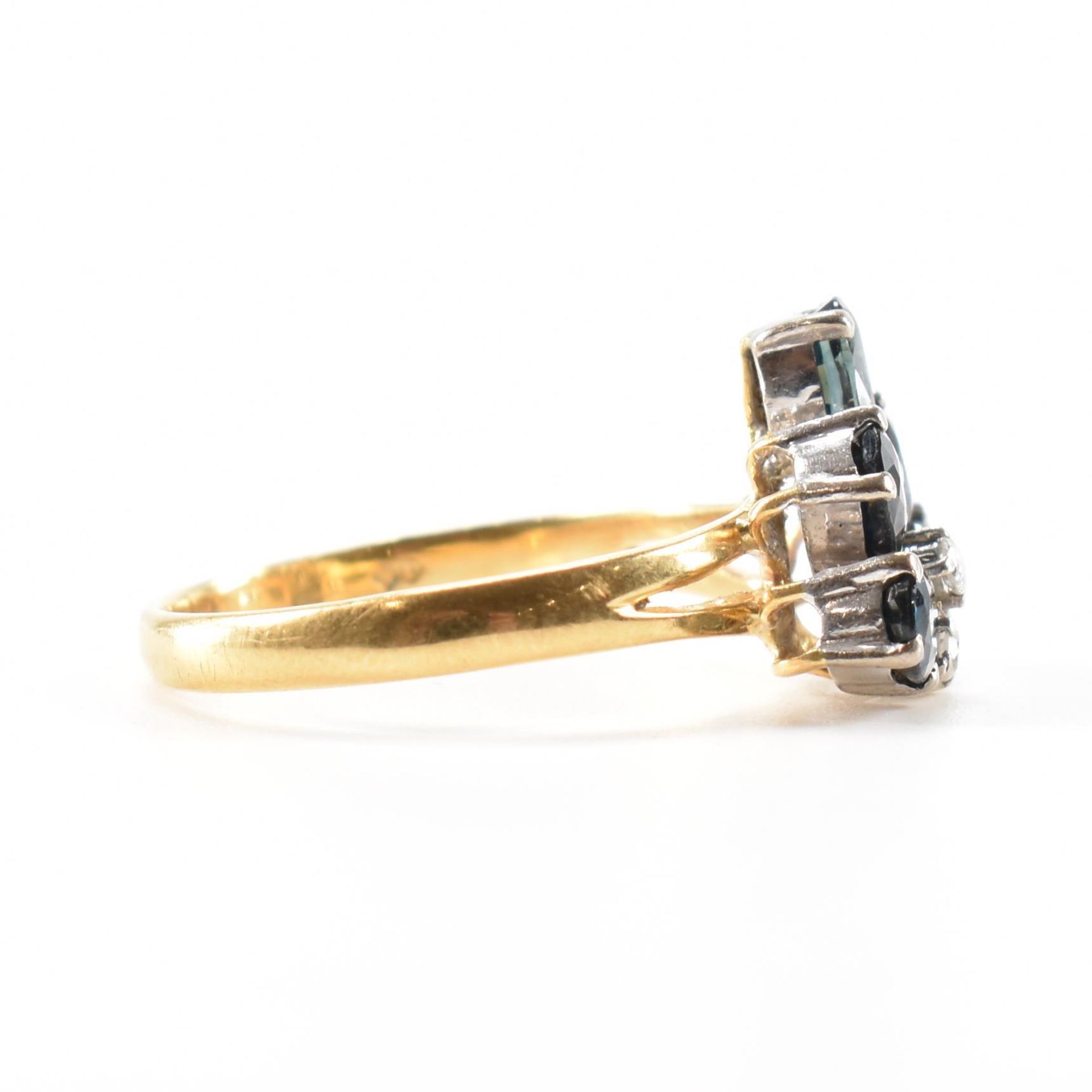 HALLMARKED 18CT GOLD SAPPHIRE & DIAMOND RING - Image 5 of 9