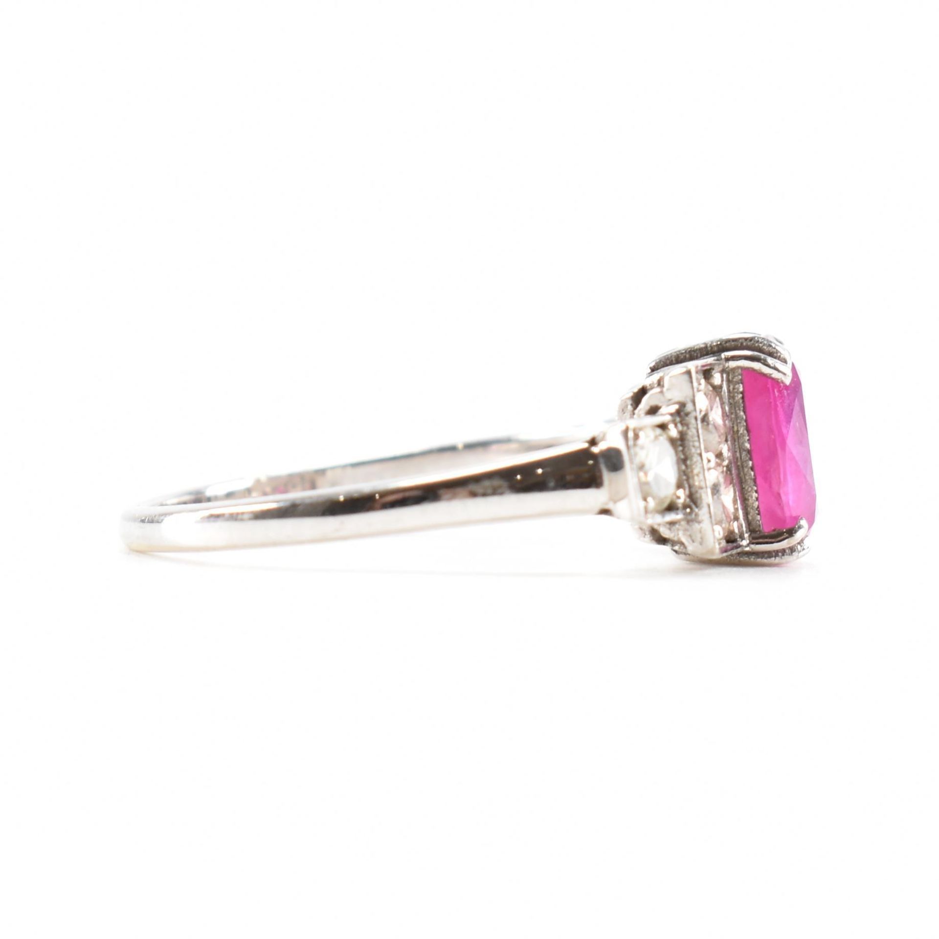 18CT WHITE GOLD RUBY & DIAMOND RING - Image 5 of 7