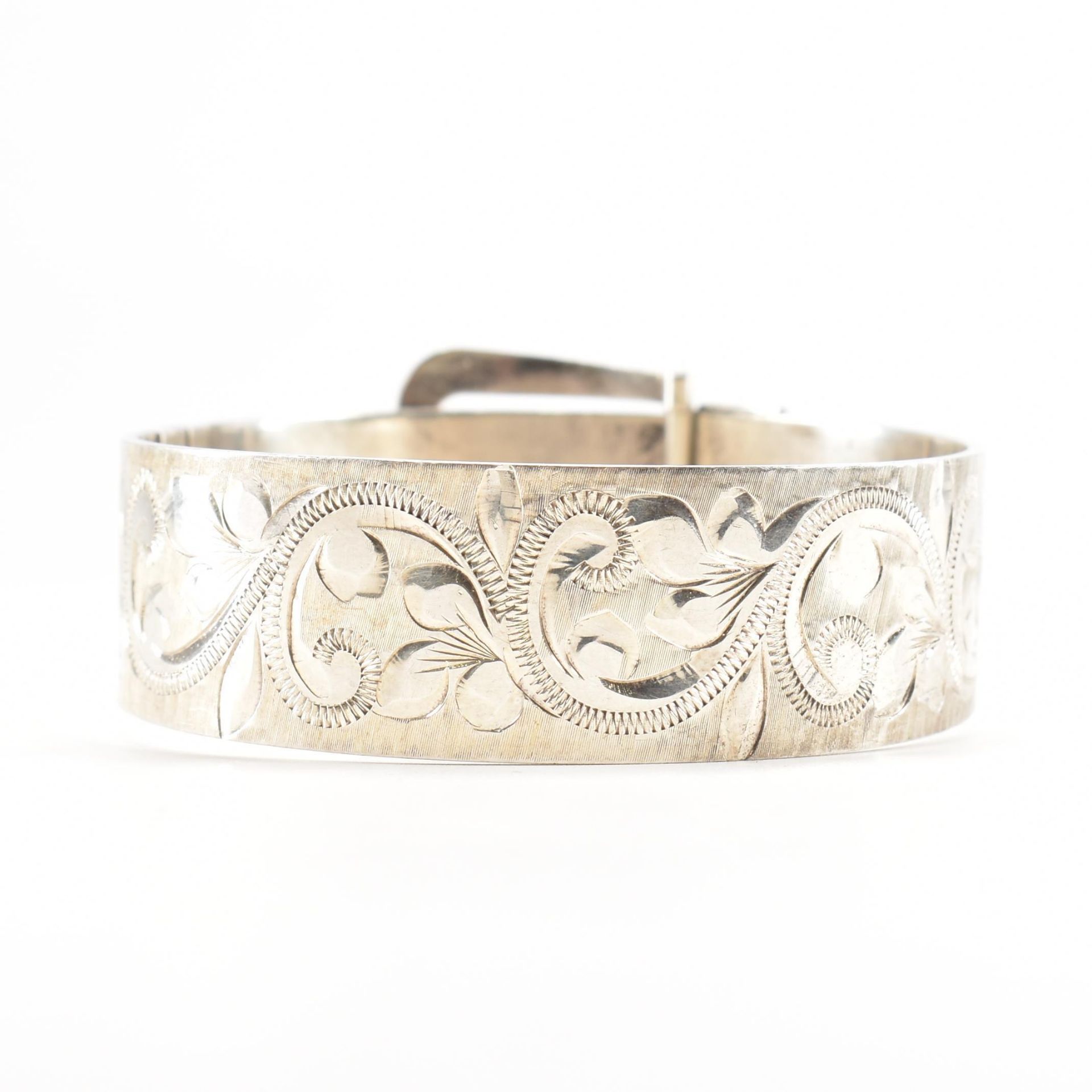 HALLMARKED SILVER HINGED BUCKLE BRACELET - Image 3 of 7