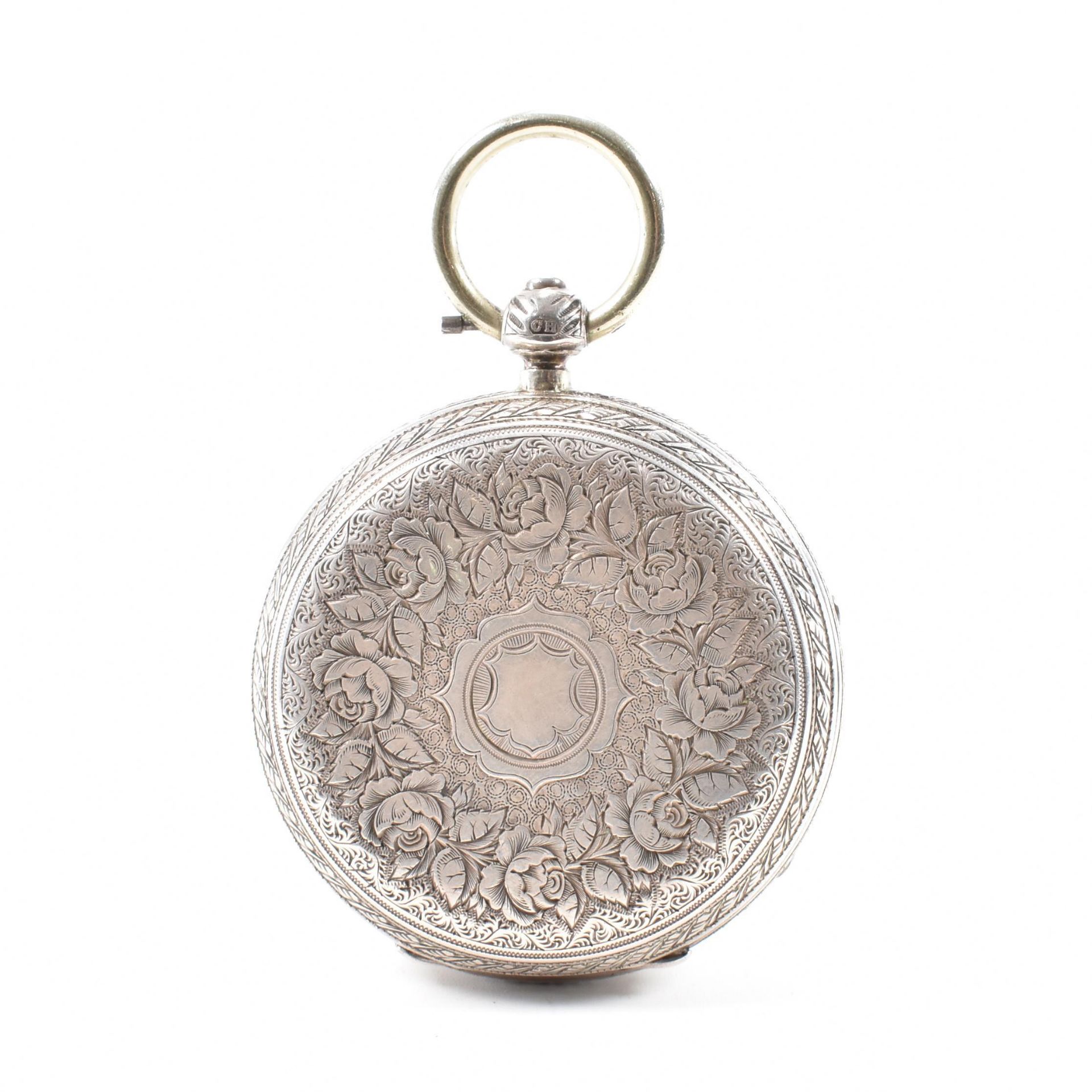 VICTORIAN SILVER OPEN FACE POCKET WATCH - Image 3 of 7