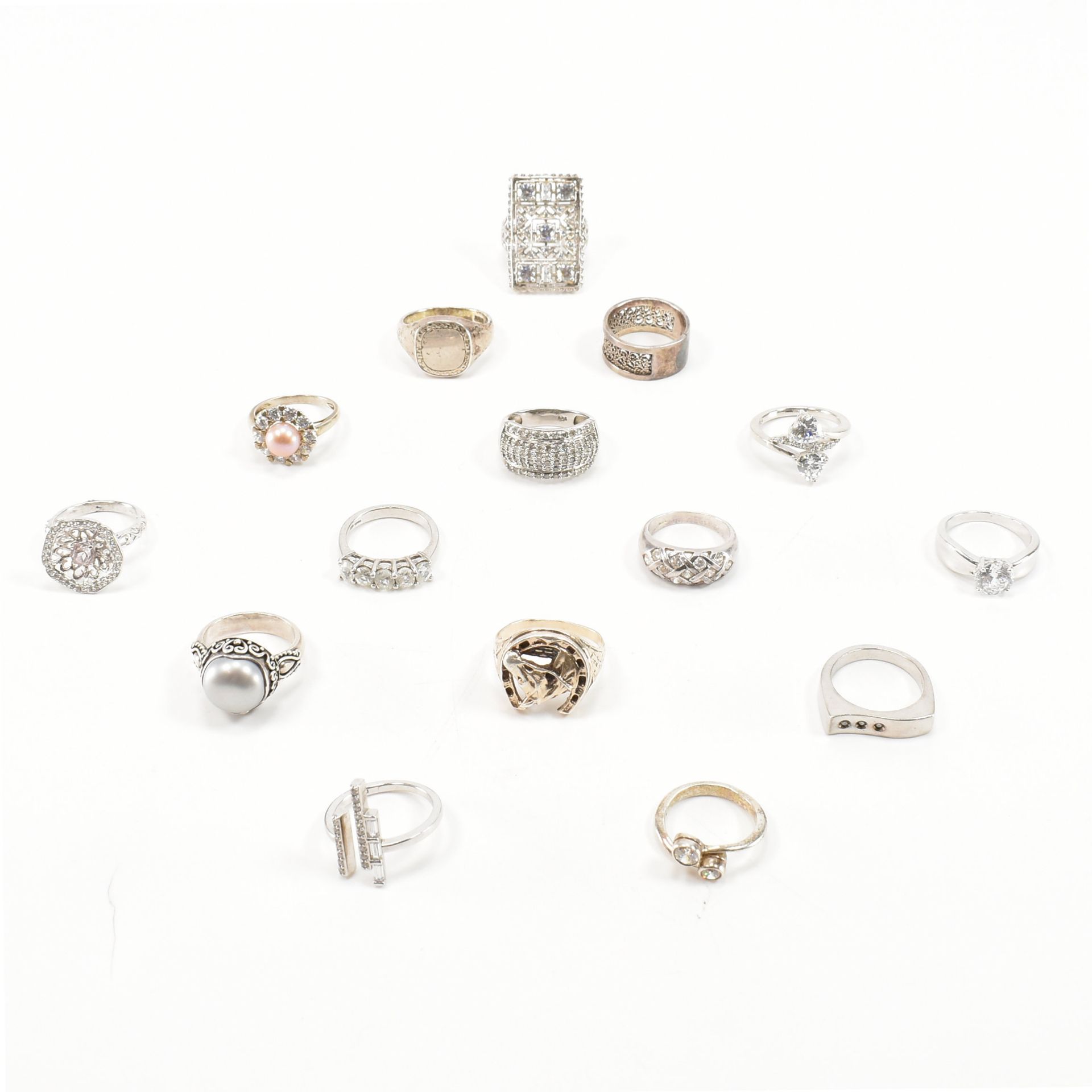 COLLECTION OF ASSORTED 925 SILVER RINGS