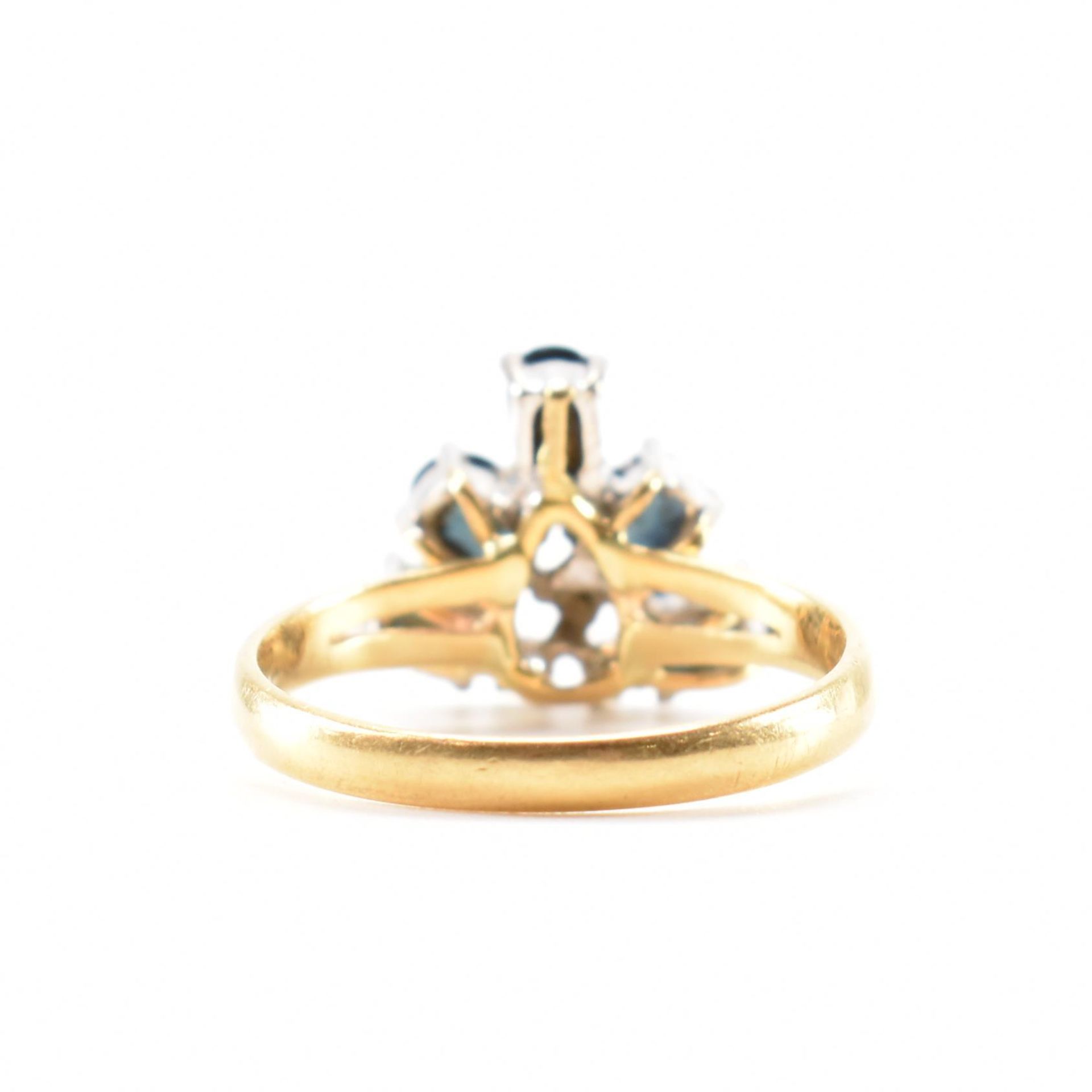HALLMARKED 18CT GOLD SAPPHIRE & DIAMOND RING - Image 3 of 9