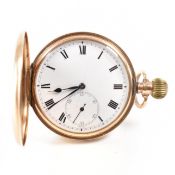 HALLMARKED 9CT GOLD FULL HUNTER POCKET WATCH