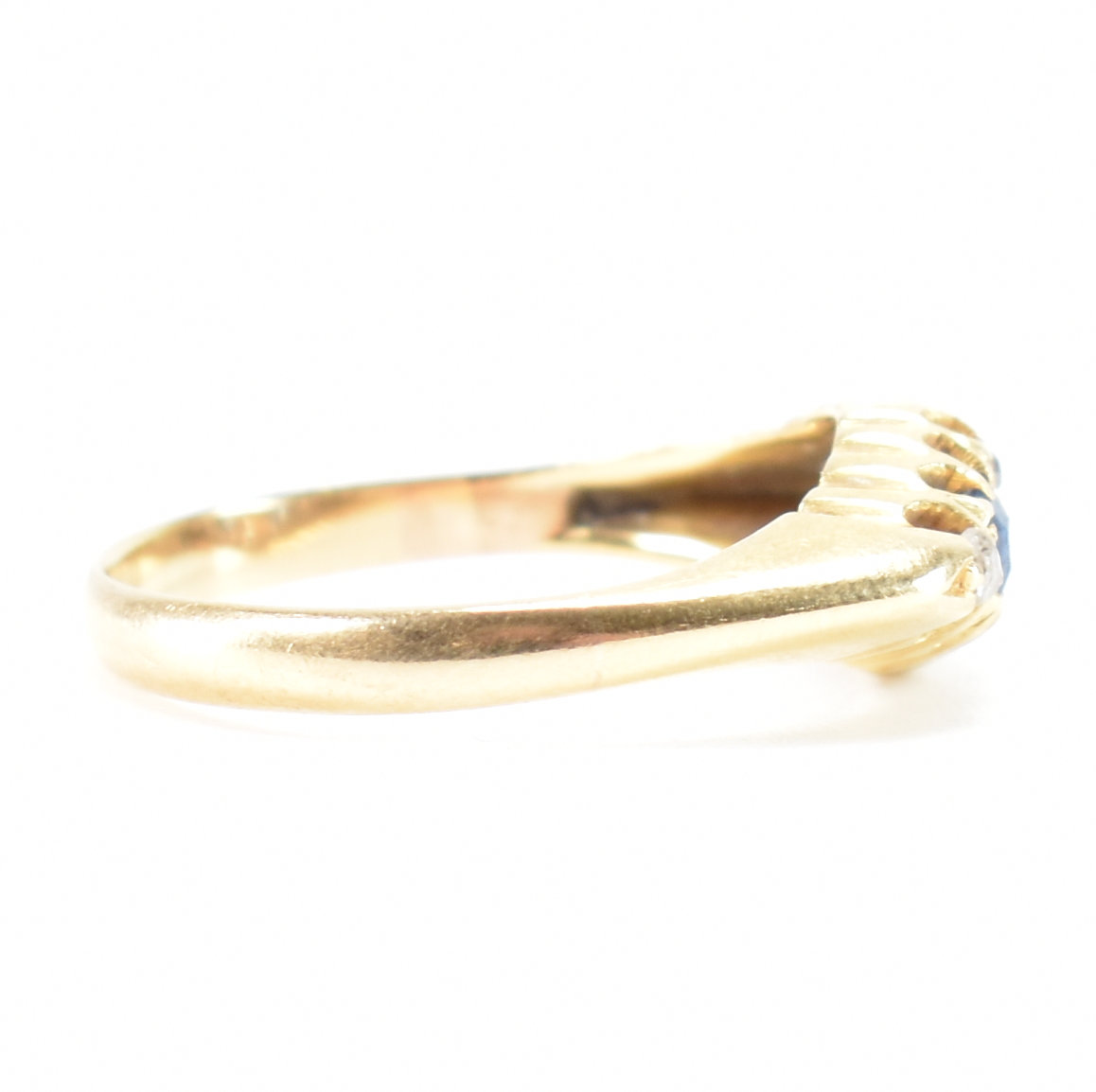 HALLMARKED 18CT GOLD SAPPHIRE & DIAMOND RING - Image 5 of 8