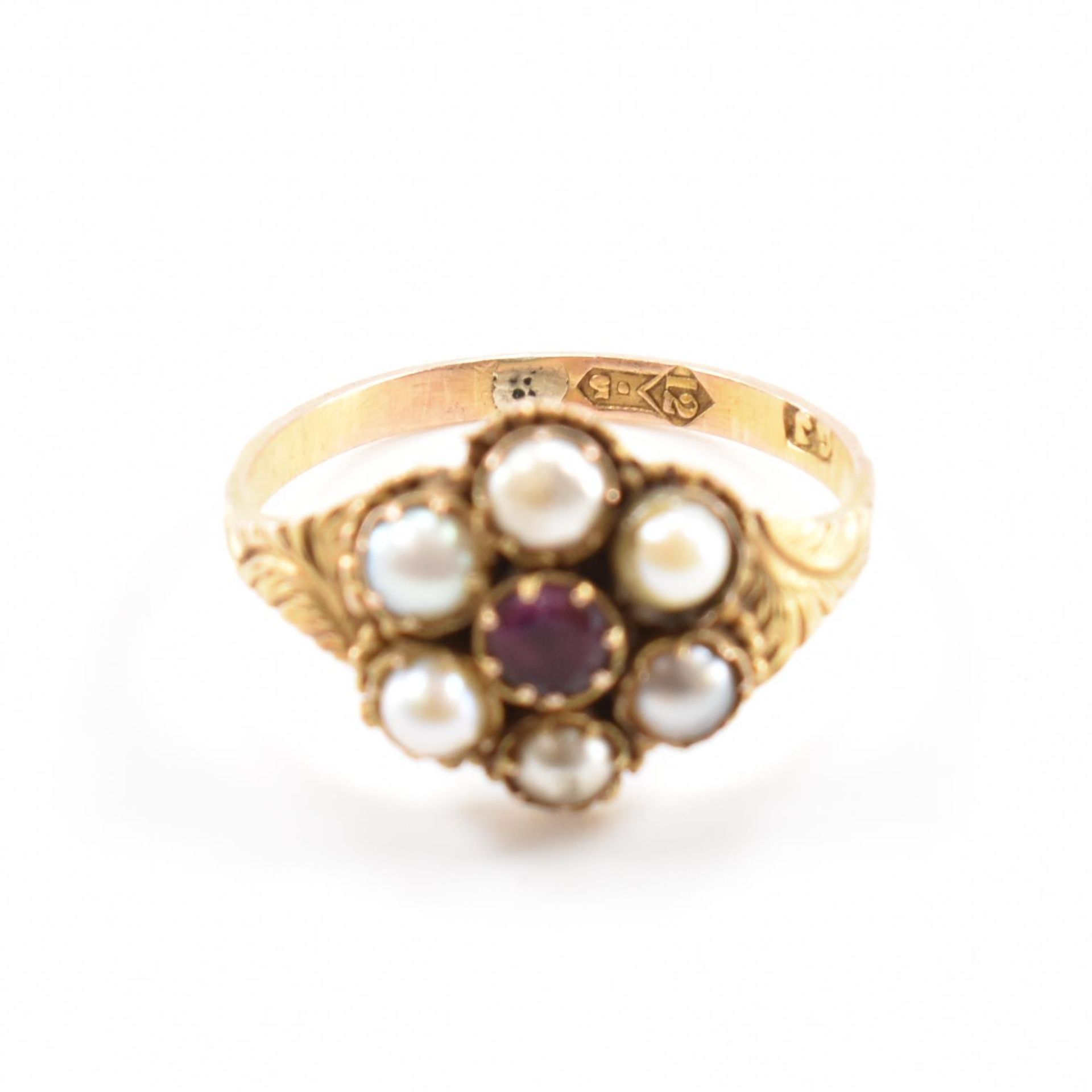 TWO 19TH CENTURY GOLD & GEM SET RINGS - Bild 6 aus 8