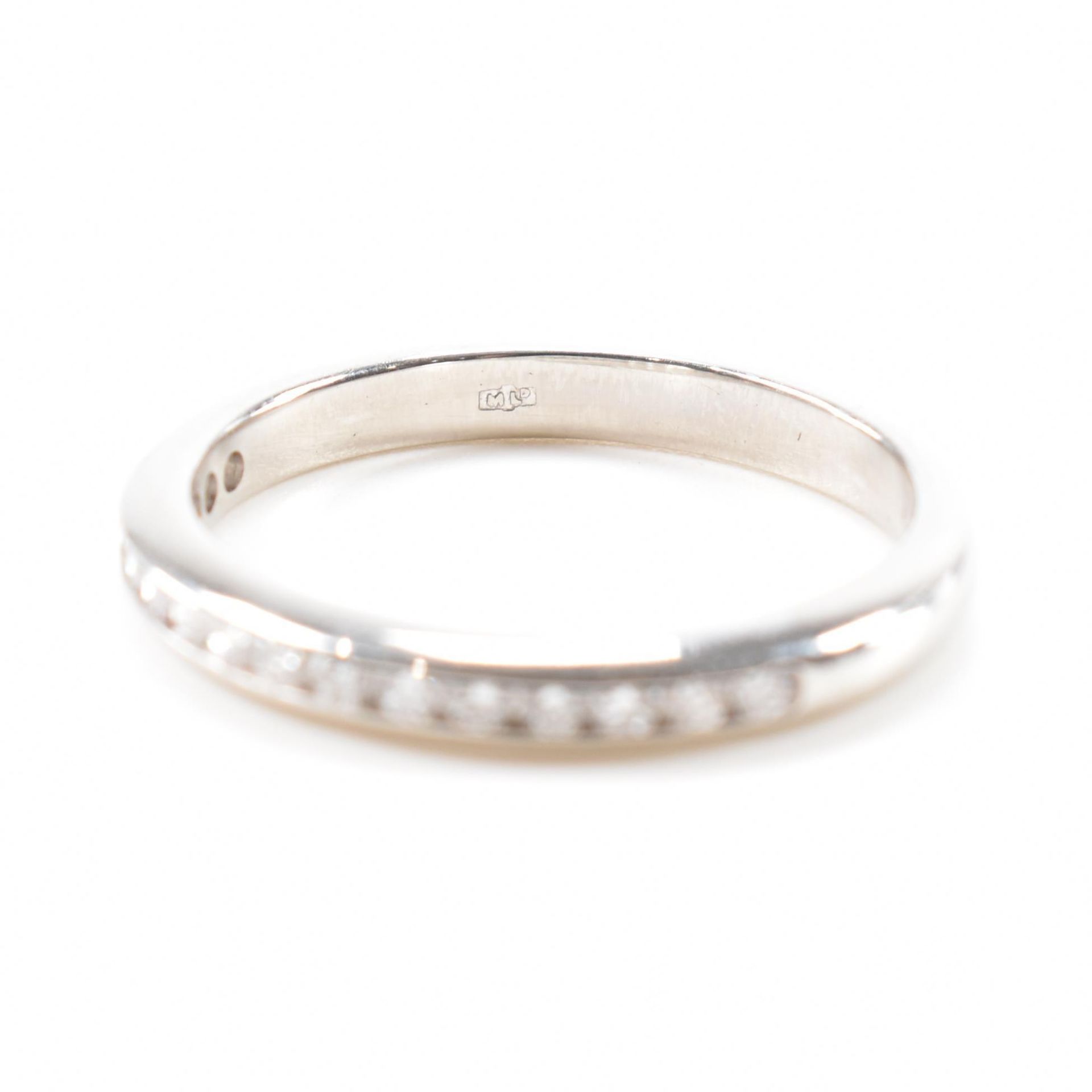 HALLMARKED 950 PLATINUM & DIAMOND HALF ETERNITY RING - Image 9 of 10