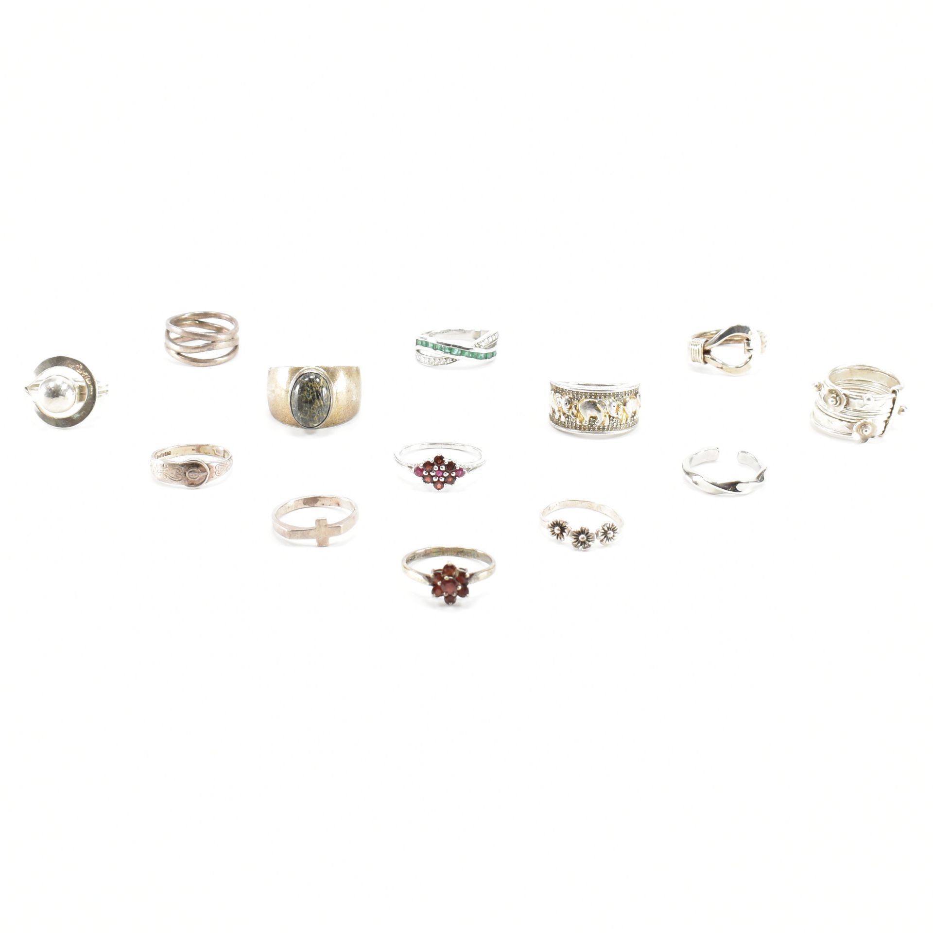 COLLECTION OF ASSORTED 925 SILVER RINGS