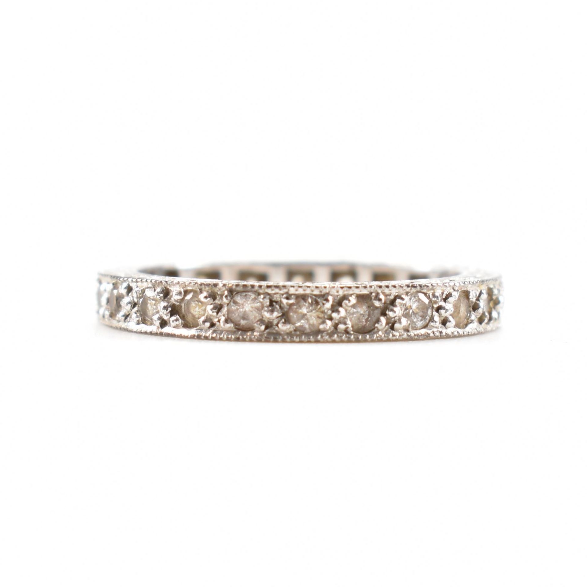 9CT WHITE GOLD ETERNITY RING - Image 2 of 6