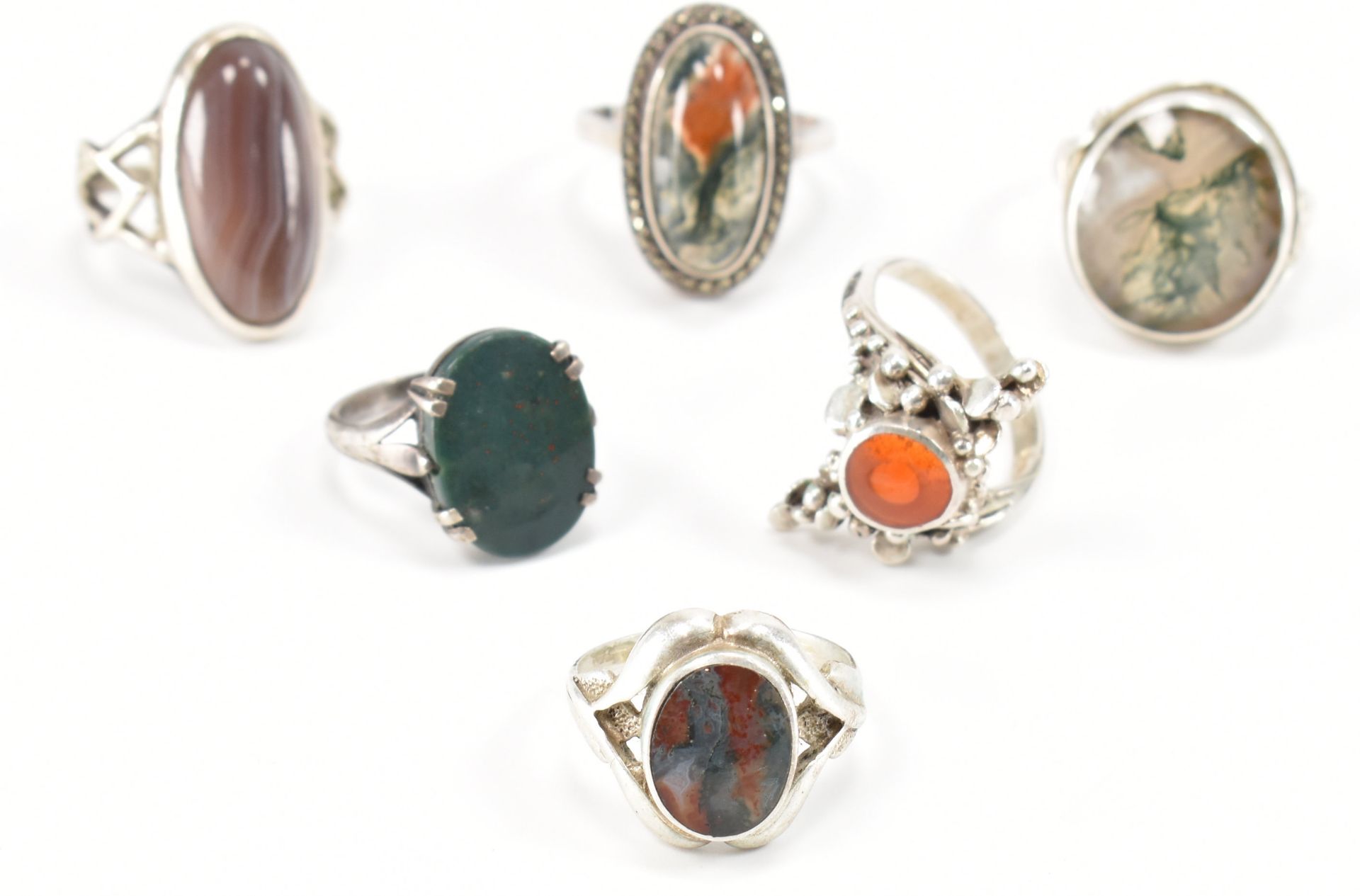 COLLECTION OF SILVER GEM SET RINGS - Image 4 of 4