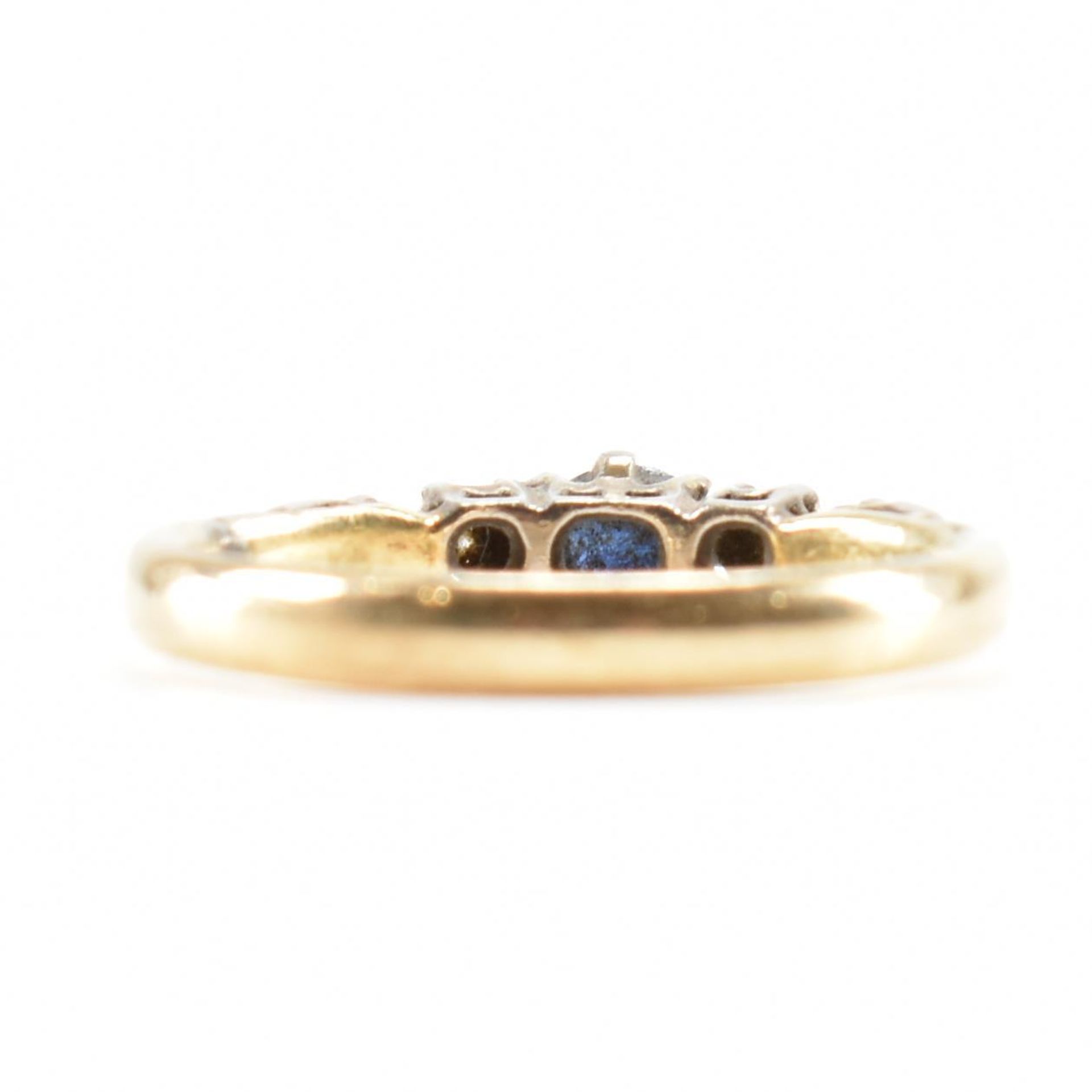 HALLMARKED 9CT GOLD SAPPHIRE & DIAMOND RING - Bild 4 aus 8