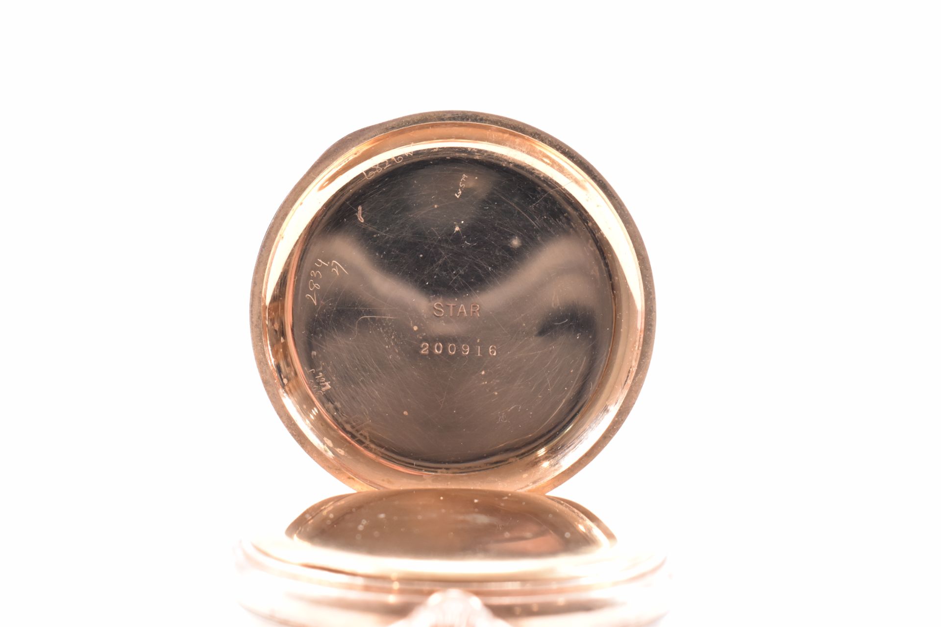 WALTHAM MARQUIS GOLD PLATED OPEN FACE POCKET WATCH - Image 4 of 7
