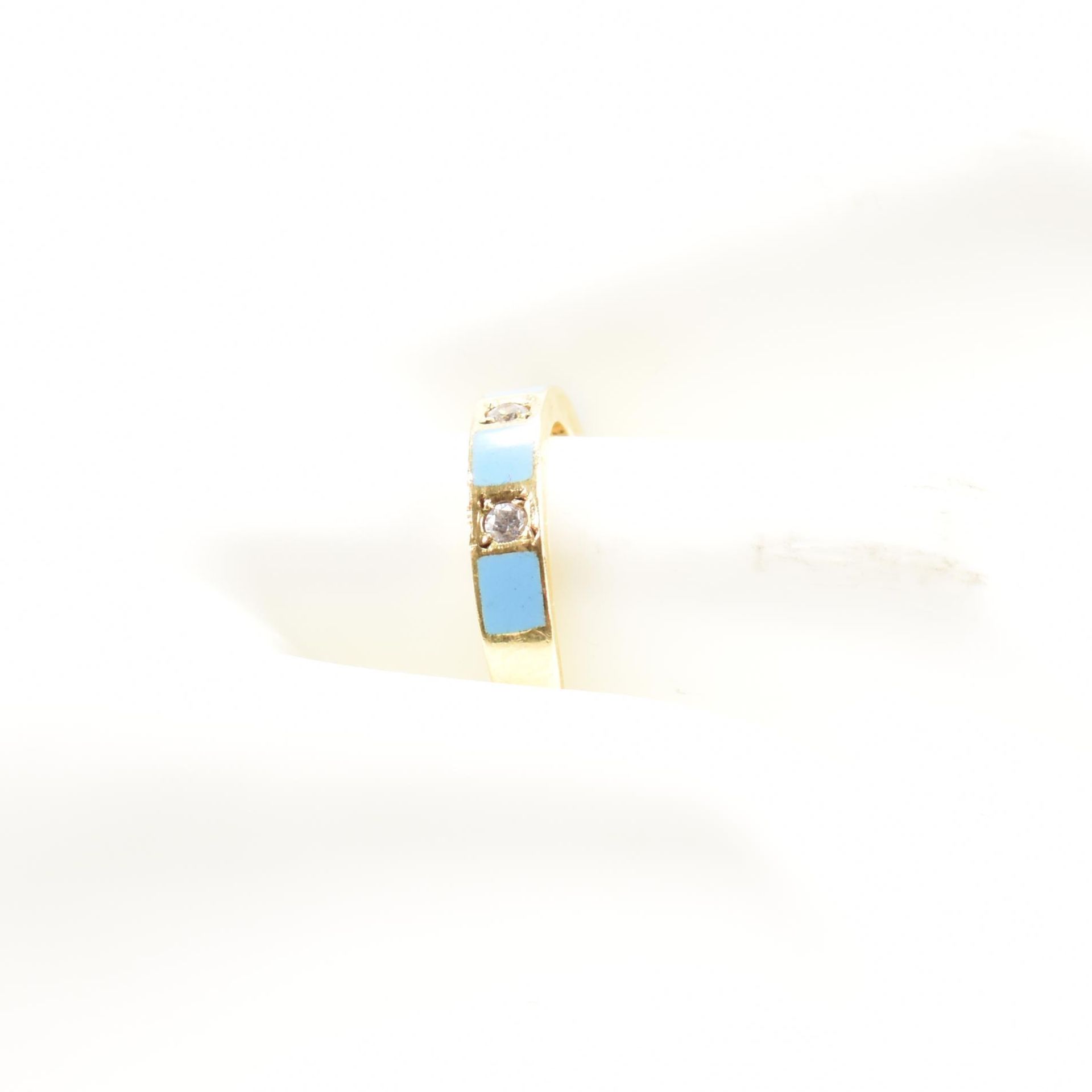 HALLMARKED 18CT GOLD & ENAMEL RING - Bild 9 aus 9