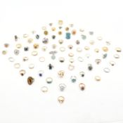 COLLECTION OF VINTAGE & MODERN COSTUME JEWELLERY RINGS