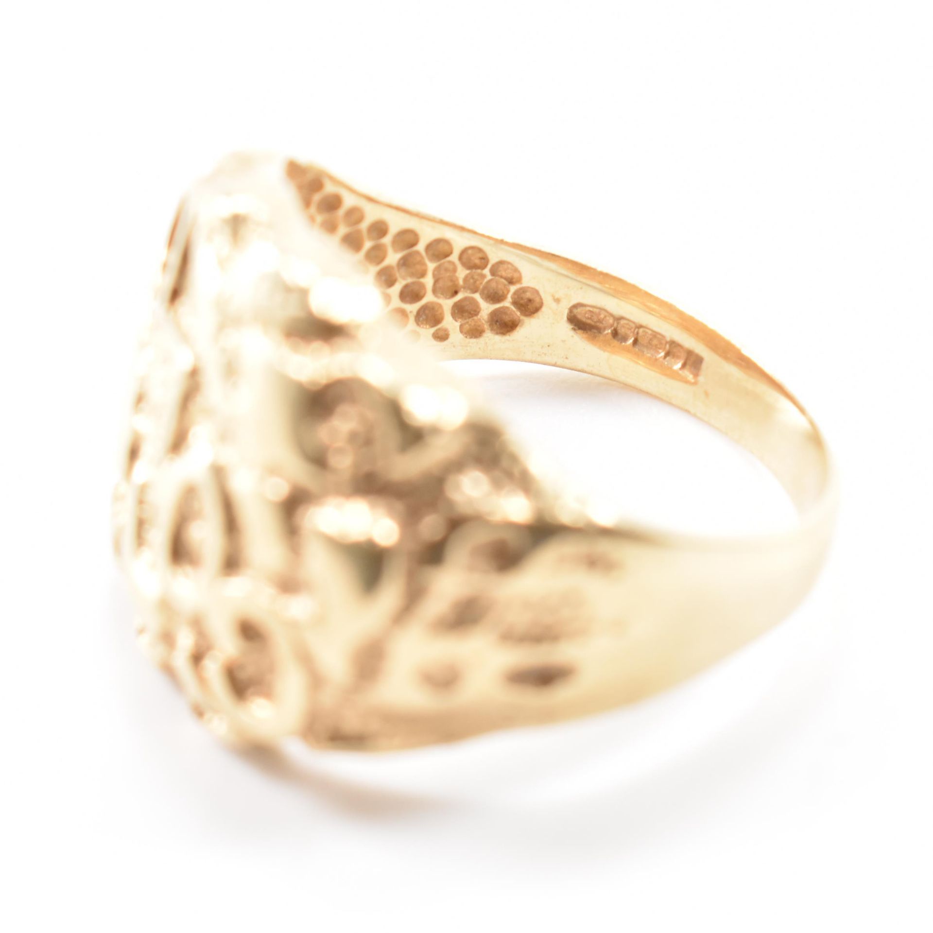 HALLMARKED 9CT GOLD NUGGET RING - Image 8 of 9