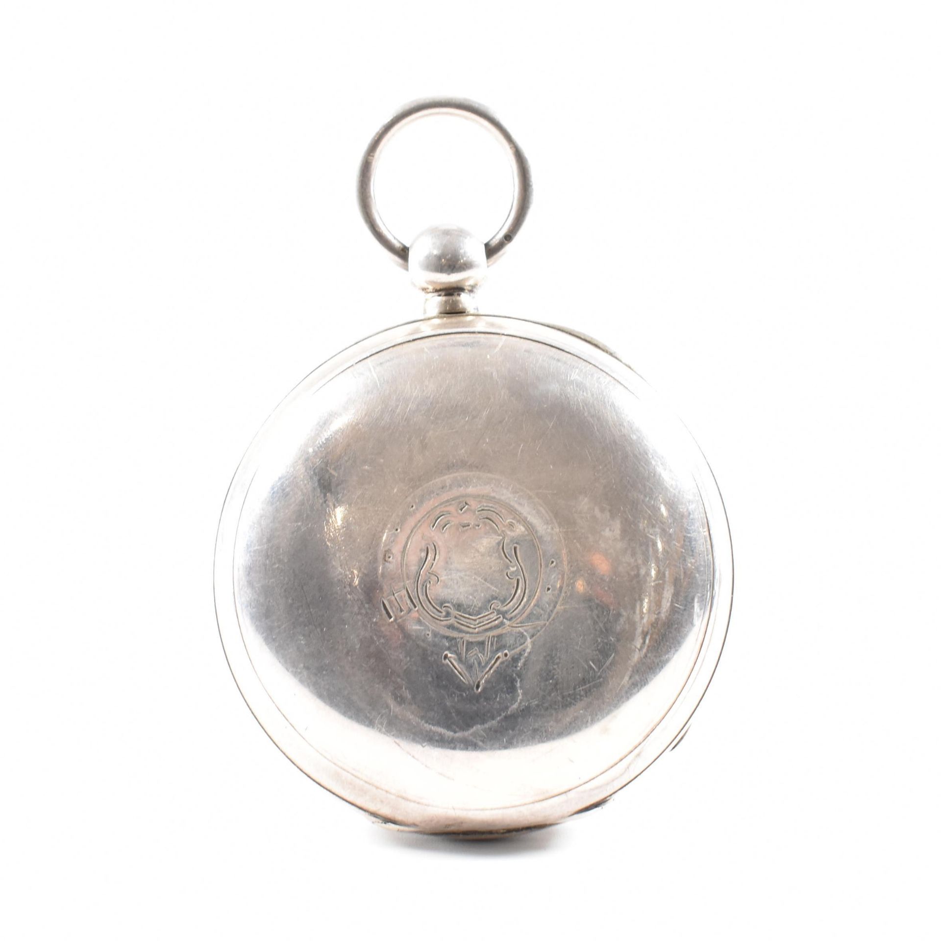 VICTOIAN SILVER HALLMARKED OPEN FACE POCKET WATCH - Image 2 of 9