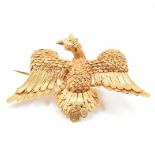 VICTORIAN CHINESE 18CT GOLD FILIGREE BIRD BROOCH