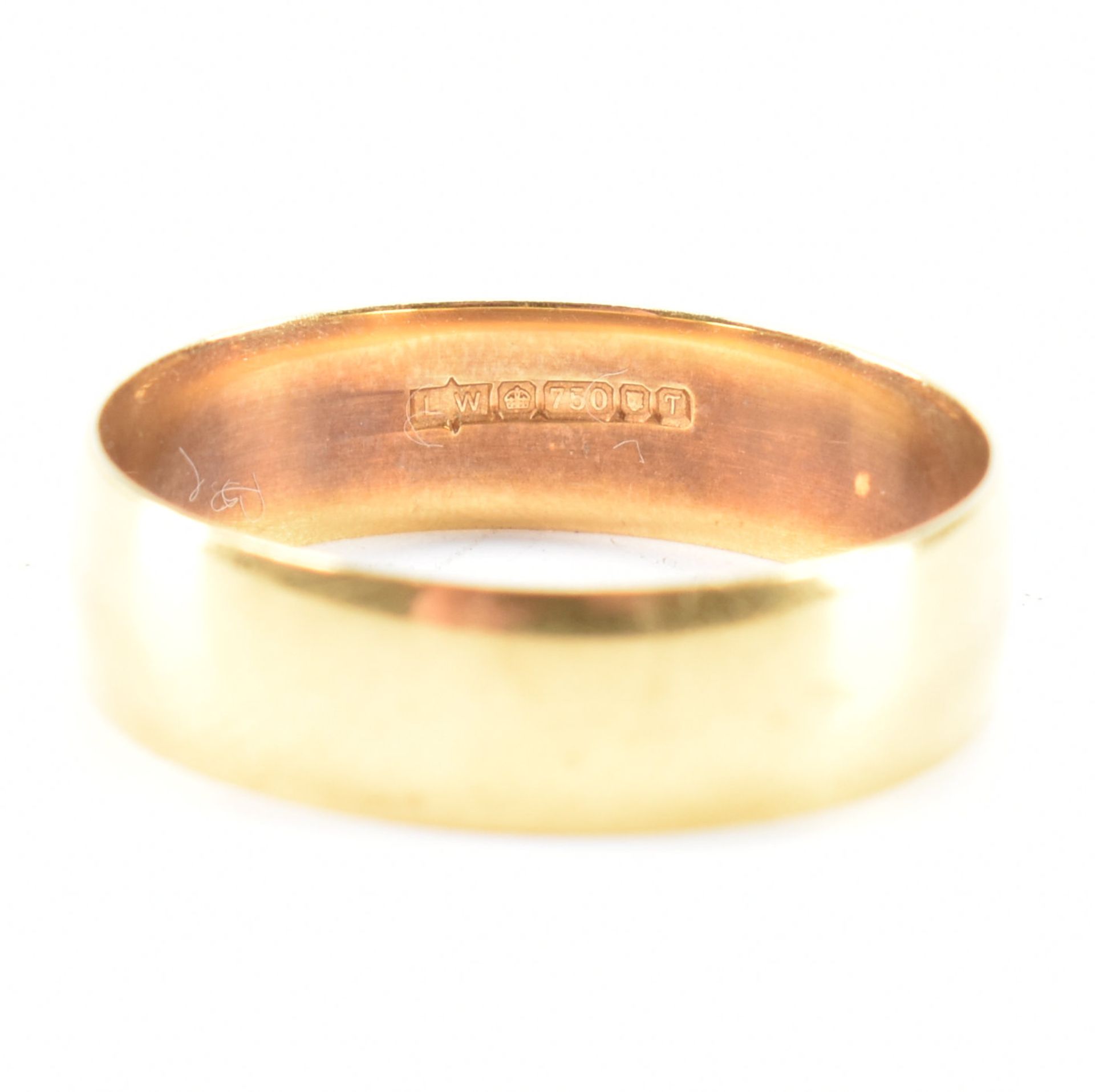 HALLMARKED 18CTGOLD BAND RING - Bild 5 aus 8