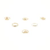 SIX HALLMARKED 9CT GOLD RINGS