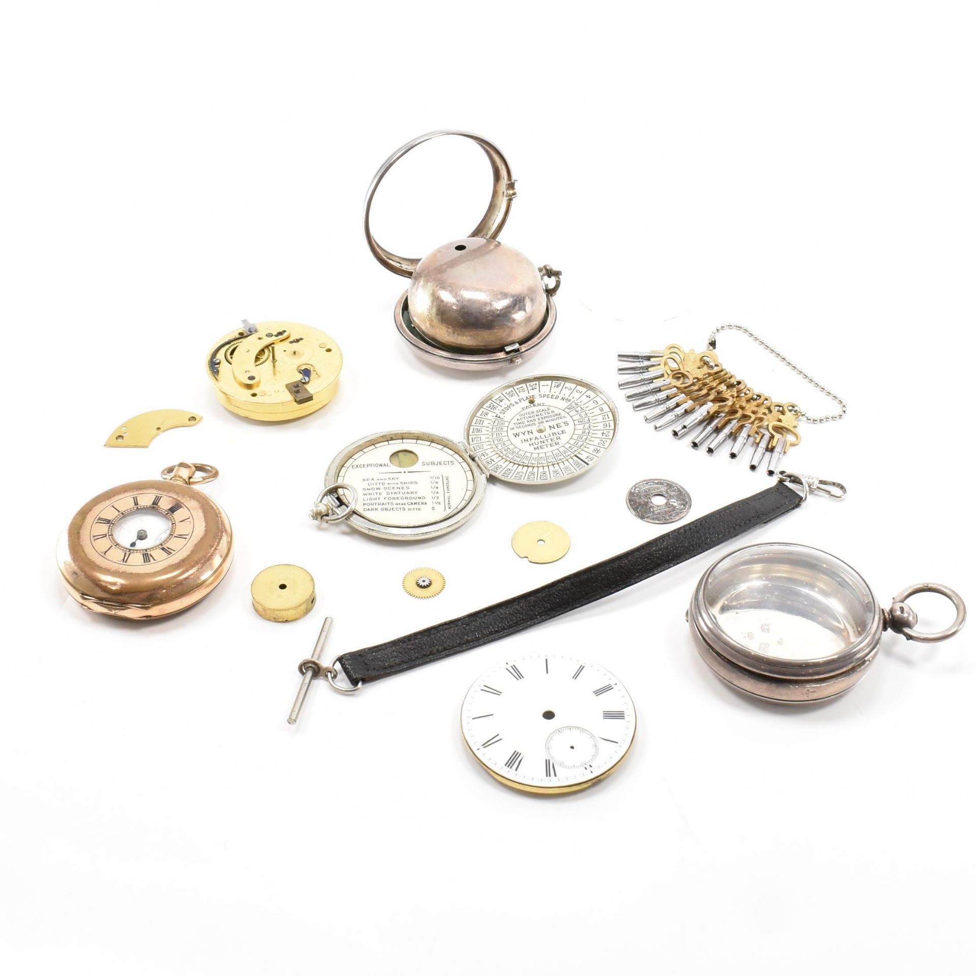 ASSORTED POCKET WATCH PARTS & KEYS - Image 2 of 4