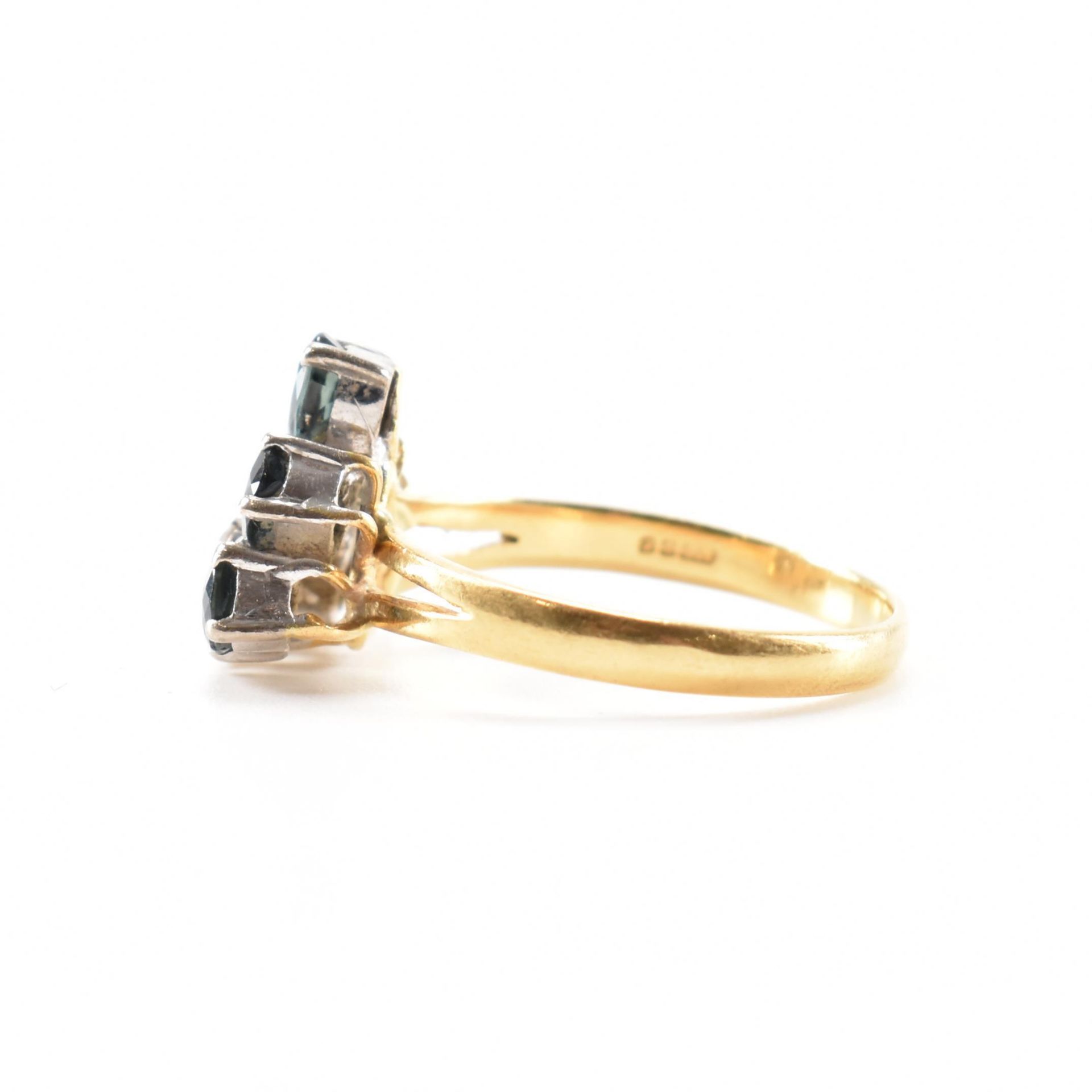 HALLMARKED 18CT GOLD SAPPHIRE & DIAMOND RING - Image 2 of 9