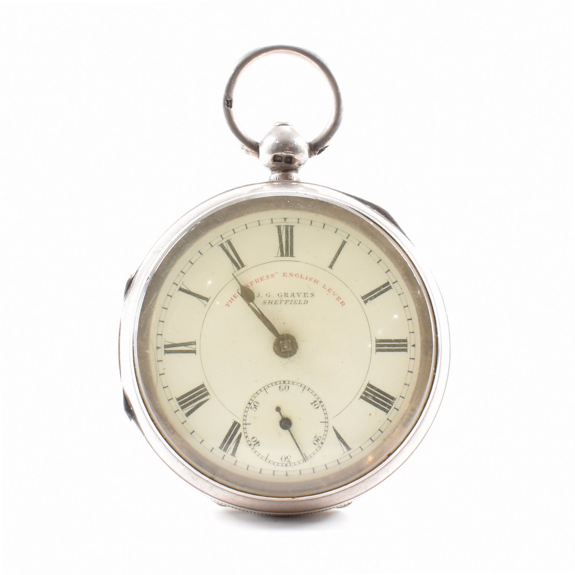 EDWARDIAN SILVER HALLMARKED J G GRAVES POCKET WATCH