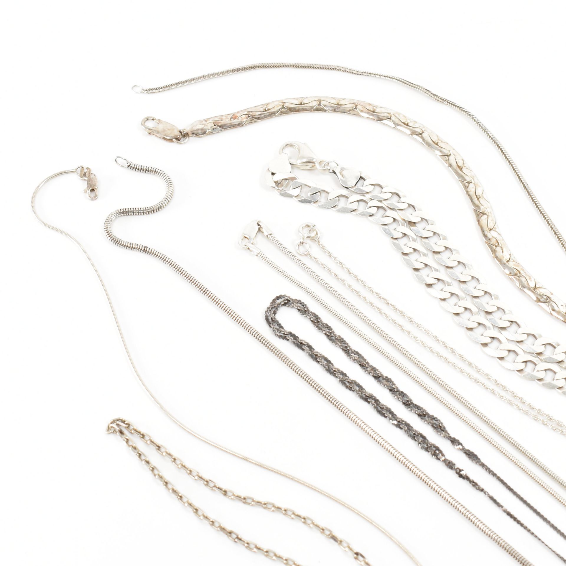 COLLECTION OF ASSORTED 925 SILVER NECKLACE CHAINS - Image 3 of 4