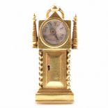 VINTAGE GOLD GRANDFATHER CLOCK CHARM