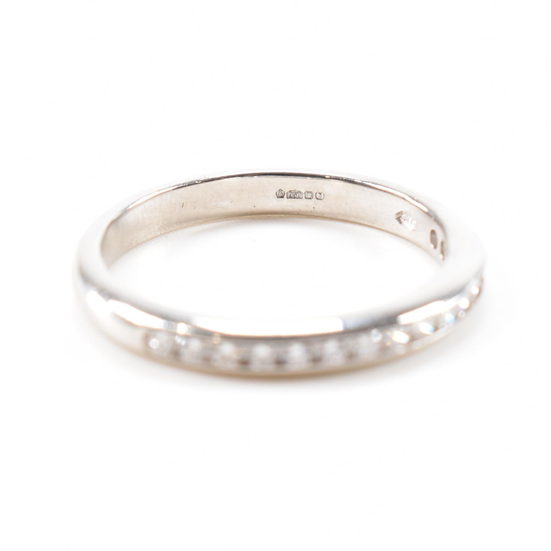 HALLMARKED 950 PLATINUM & DIAMOND HALF ETERNITY RING - Image 8 of 10