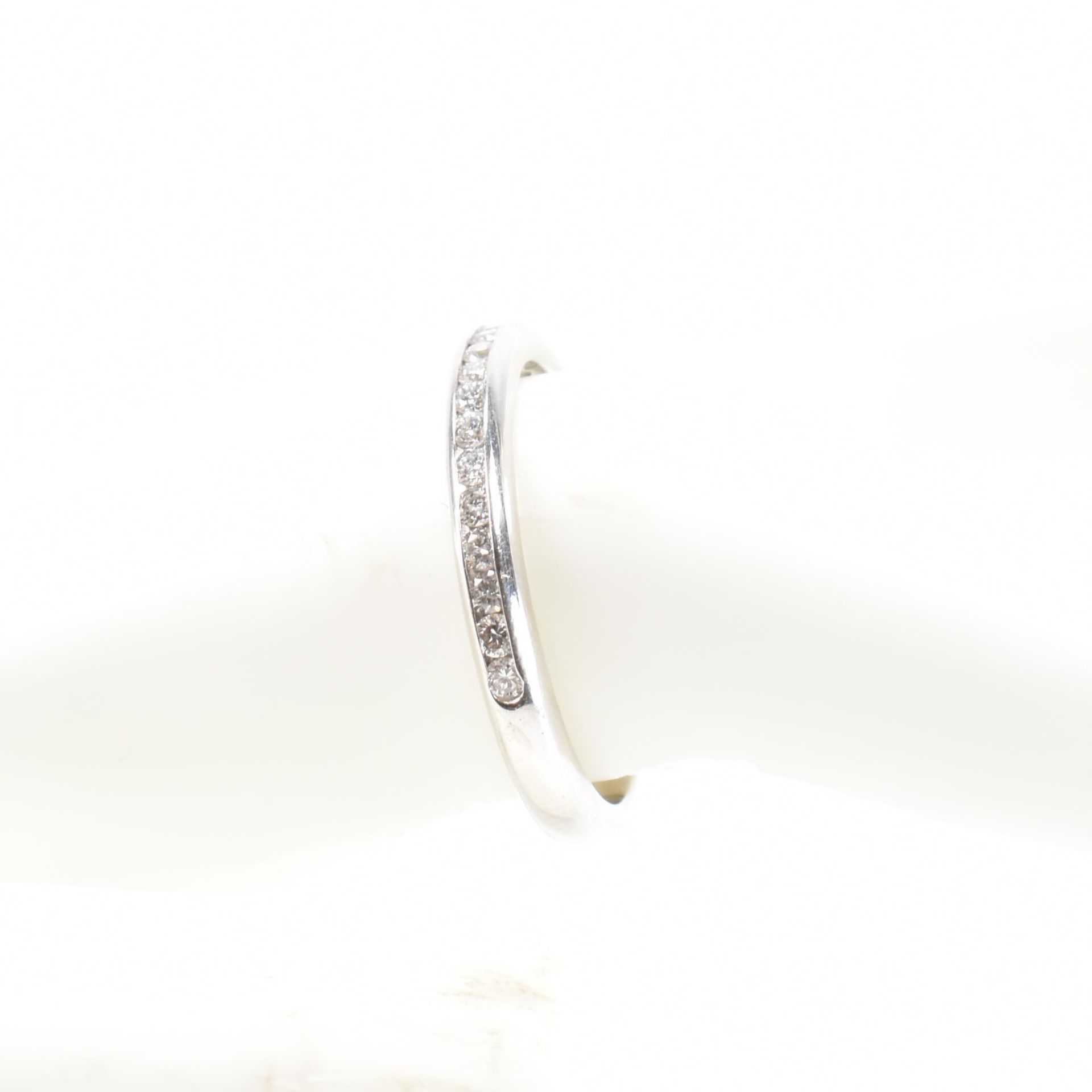 HALLMARKED 950 PLATINUM & DIAMOND HALF ETERNITY RING - Image 10 of 10