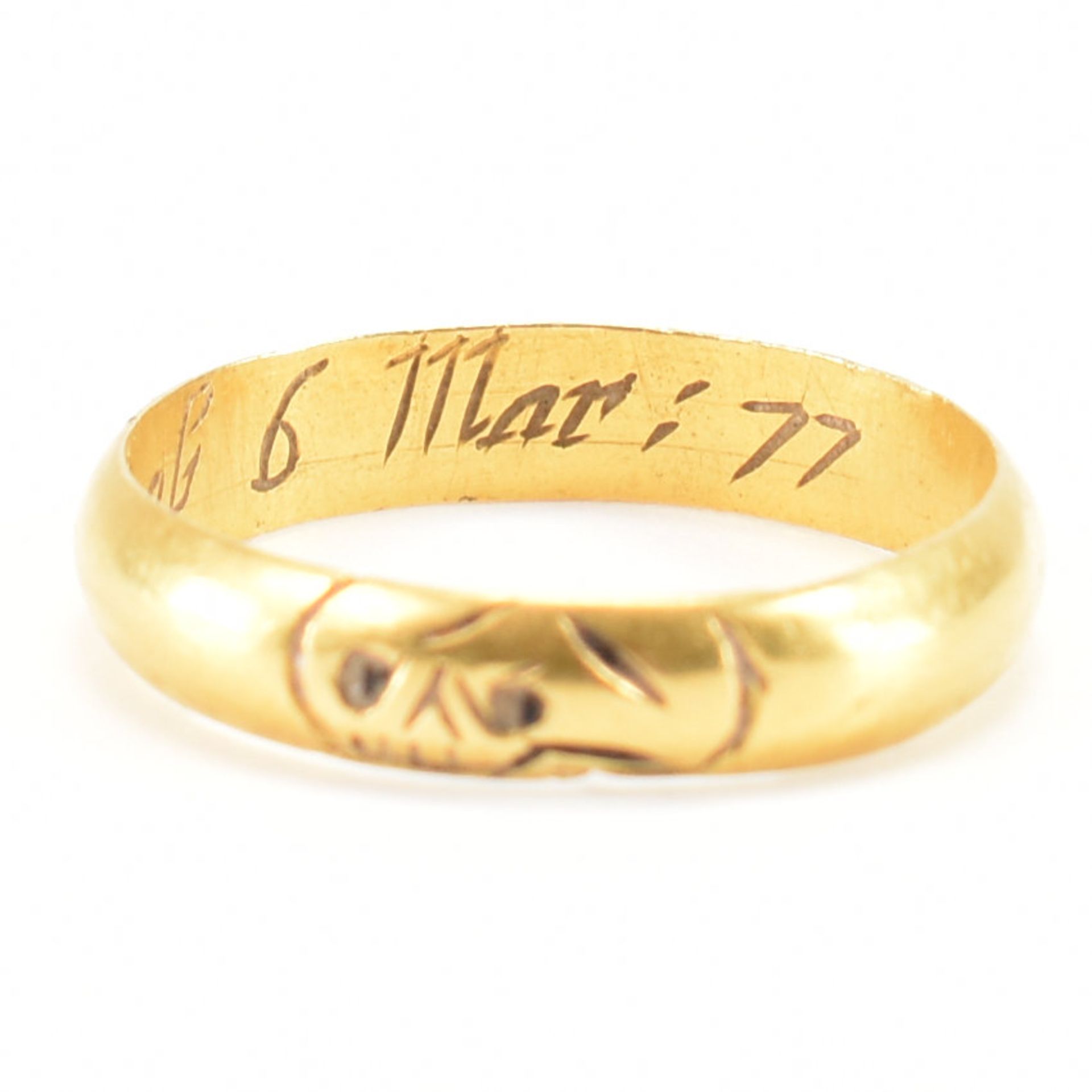 ANTIQUE GOLD MEMENTO MORI RING - Bild 2 aus 9