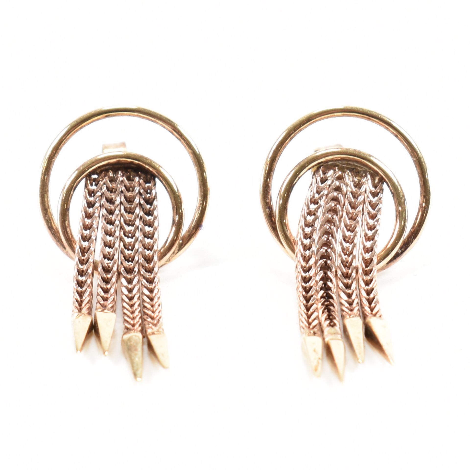 PAIR OF HALLMARKED 9CT GOLD TASSEL EARRINGS