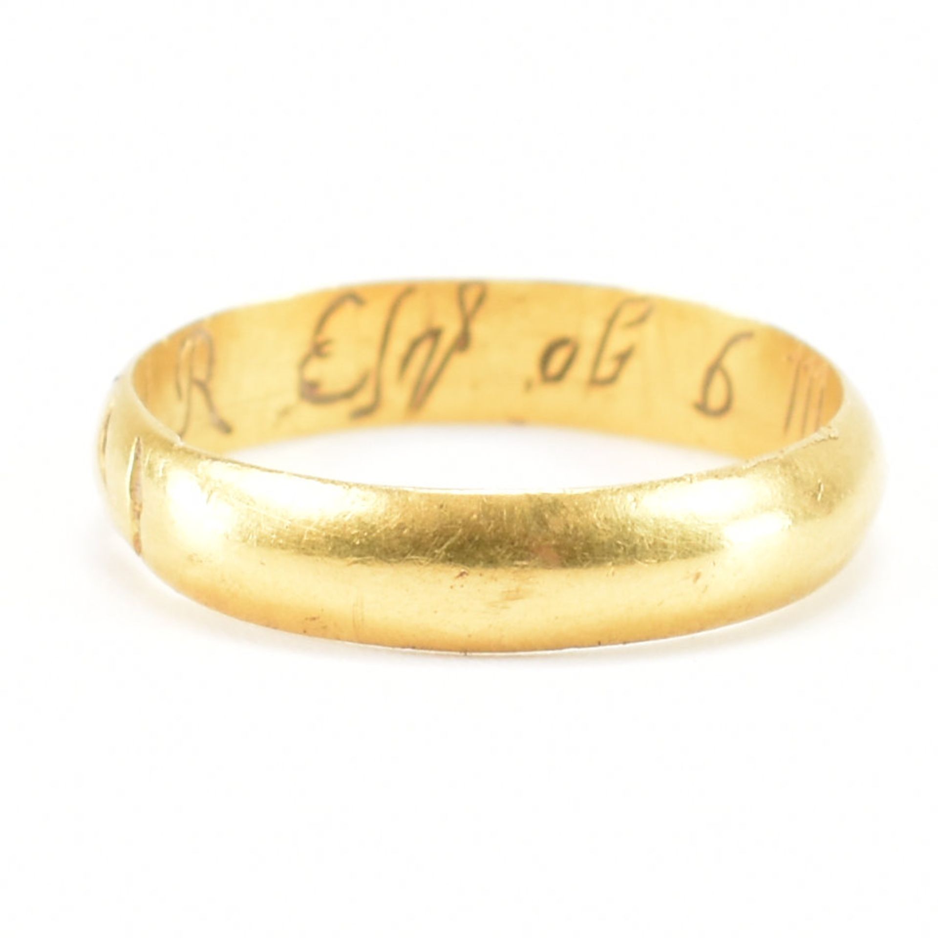 ANTIQUE GOLD MEMENTO MORI RING - Image 3 of 9