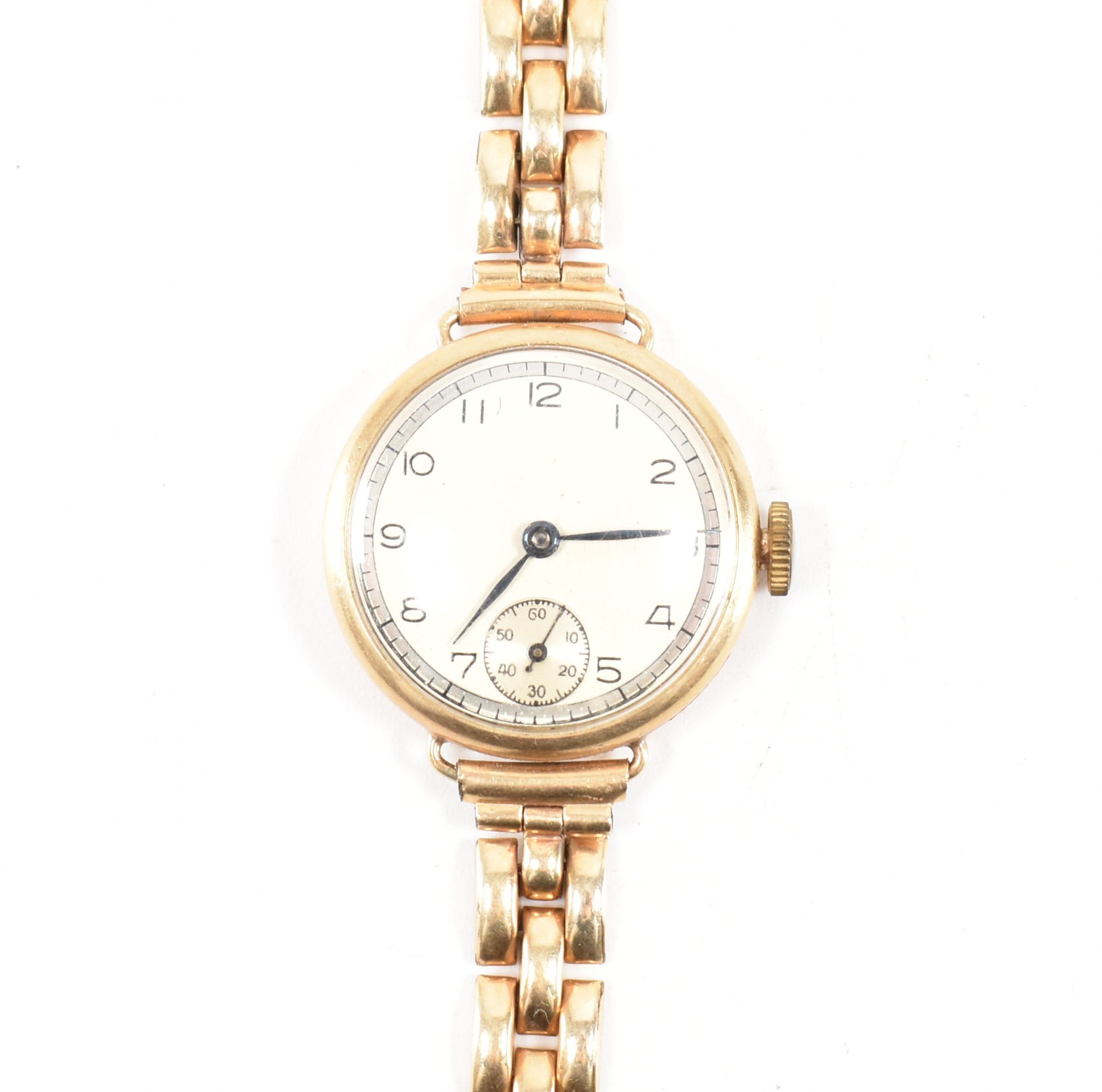 1940S HALLMARKED 9CT GOLD WRIST WATCH