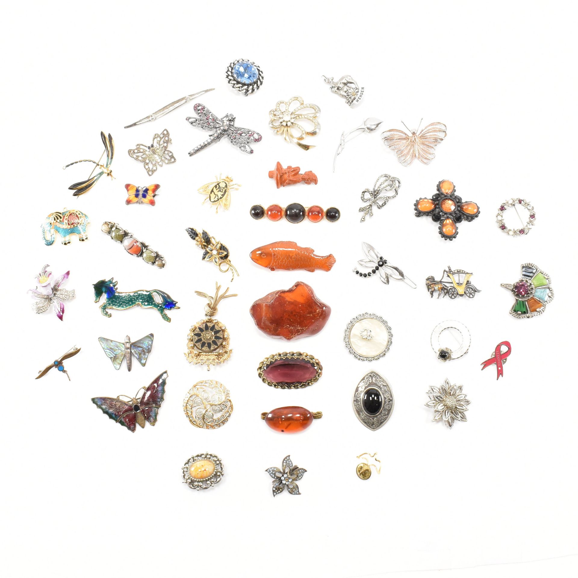 COLLECTION OF ASSORTED VINTAGE BROOCH PINS