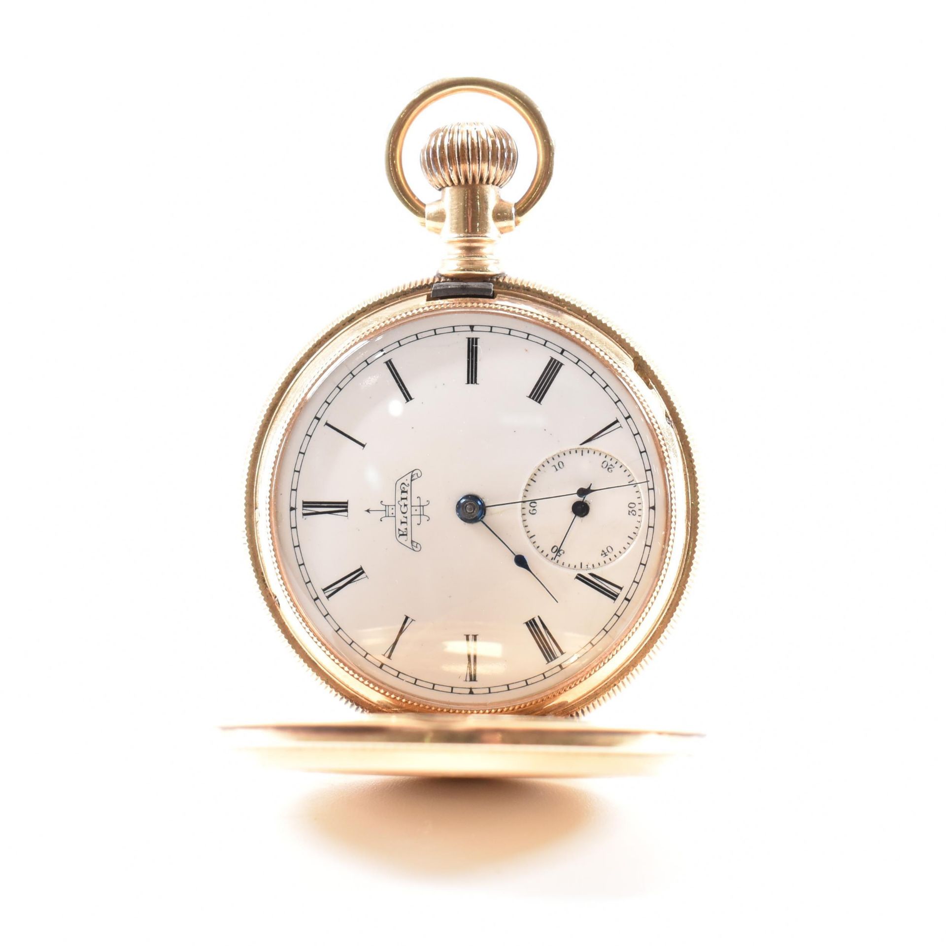 GOLD PLATED ELGIN FULL HUNTER POCKET WATCH - Image 2 of 6