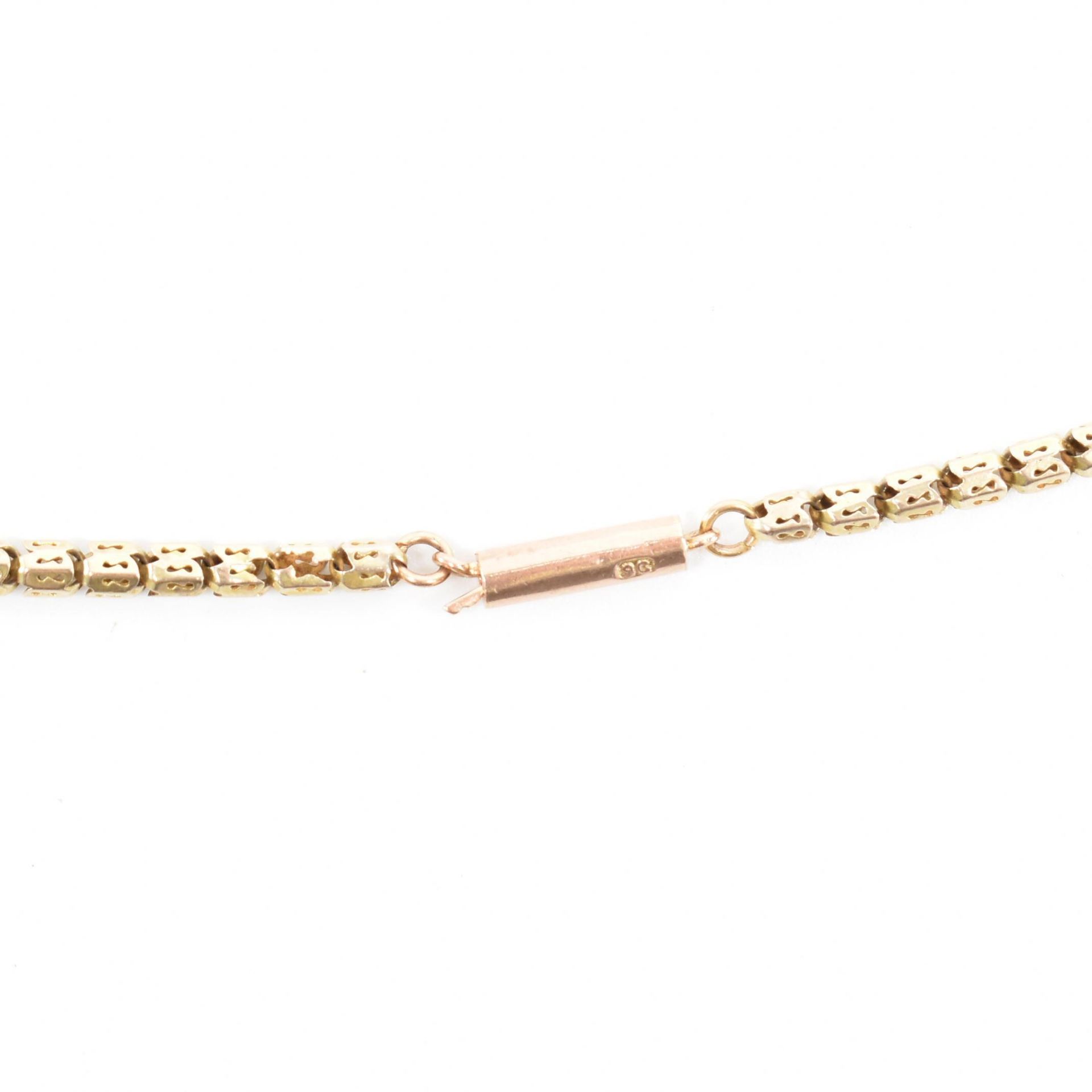 VINTAGE 9CT GOLD FANCY LINK CHAIN NECKLACE - Image 2 of 3