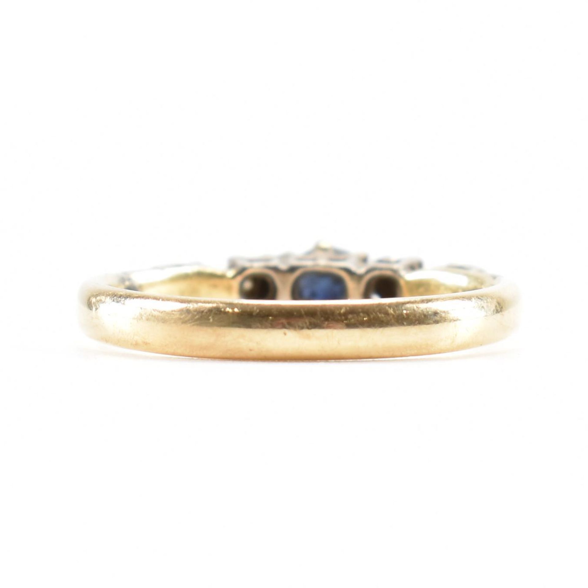 HALLMARKED 9CT GOLD SAPPHIRE & DIAMOND RING - Bild 3 aus 8