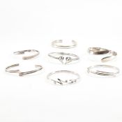 COLLECTION OF ASSORTED 925 SILVER BANGLES