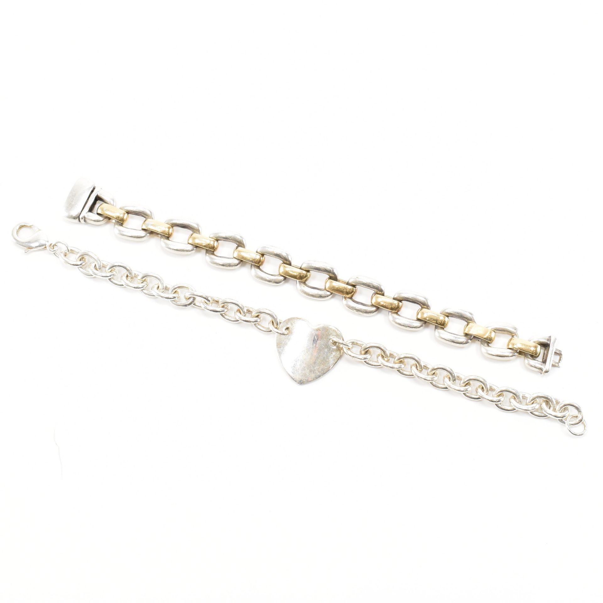 TWO 925 SILVER CHAIN BRACELETS