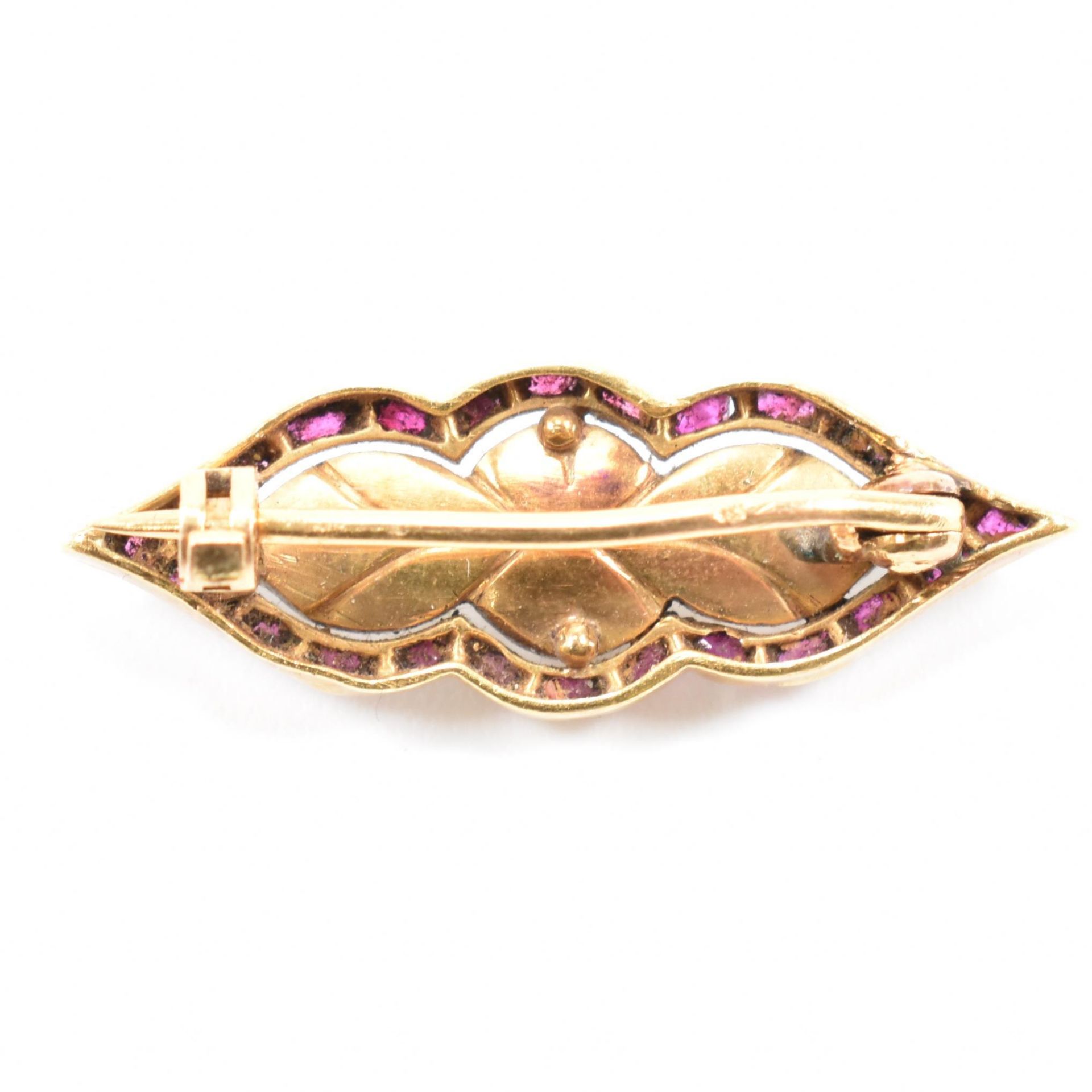 19TH CENTURY FRENCH RUBY & DIAMOND BROOCH PIN - Image 2 of 6
