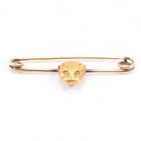 19TH CENTURY GOLD & DIAMOND OTTER BROOCH