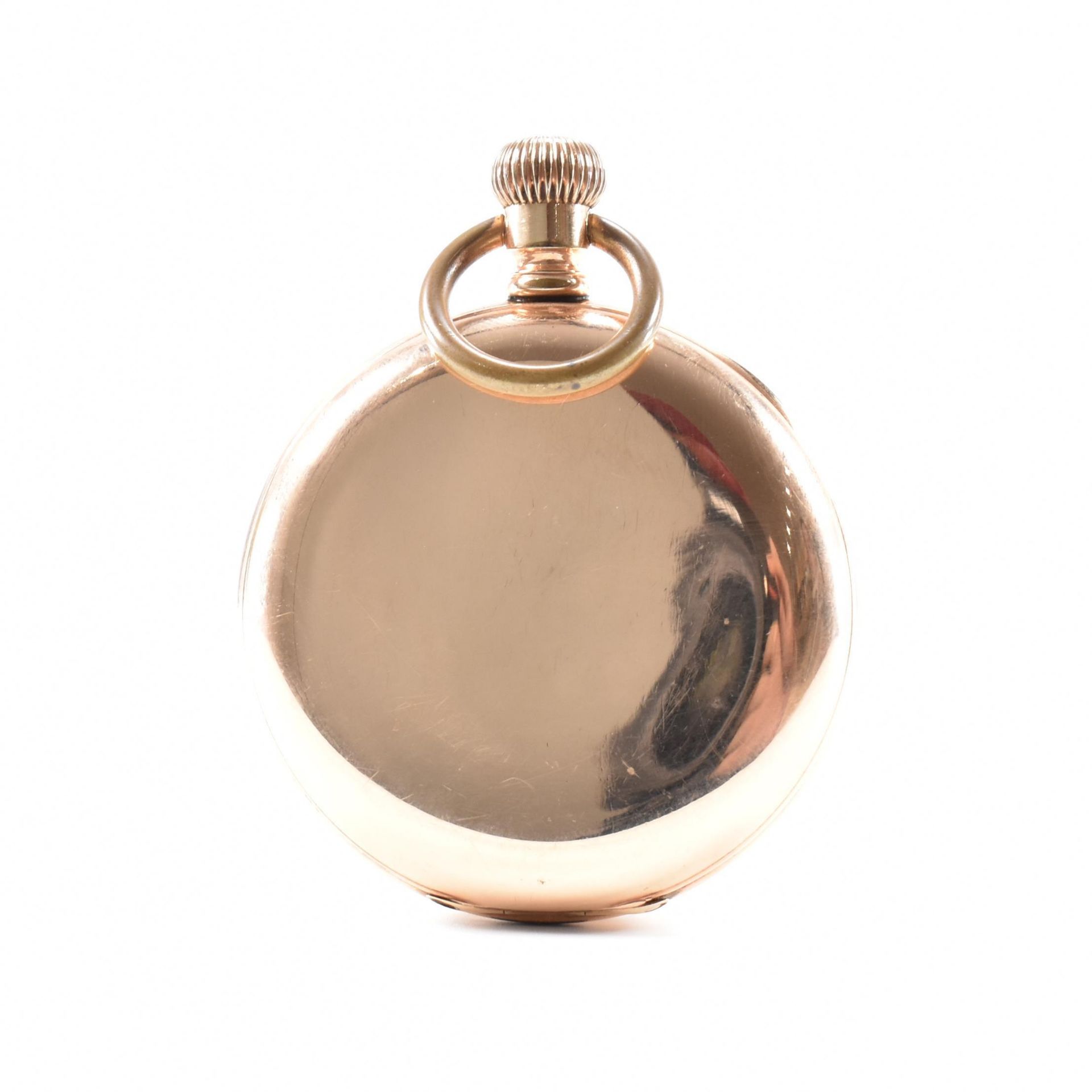 WALTHAM GOLD PLATED OPEN FACE POCKET WATCH - Image 2 of 7