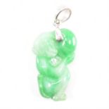 CARVED JADE MONKEY PENDANT