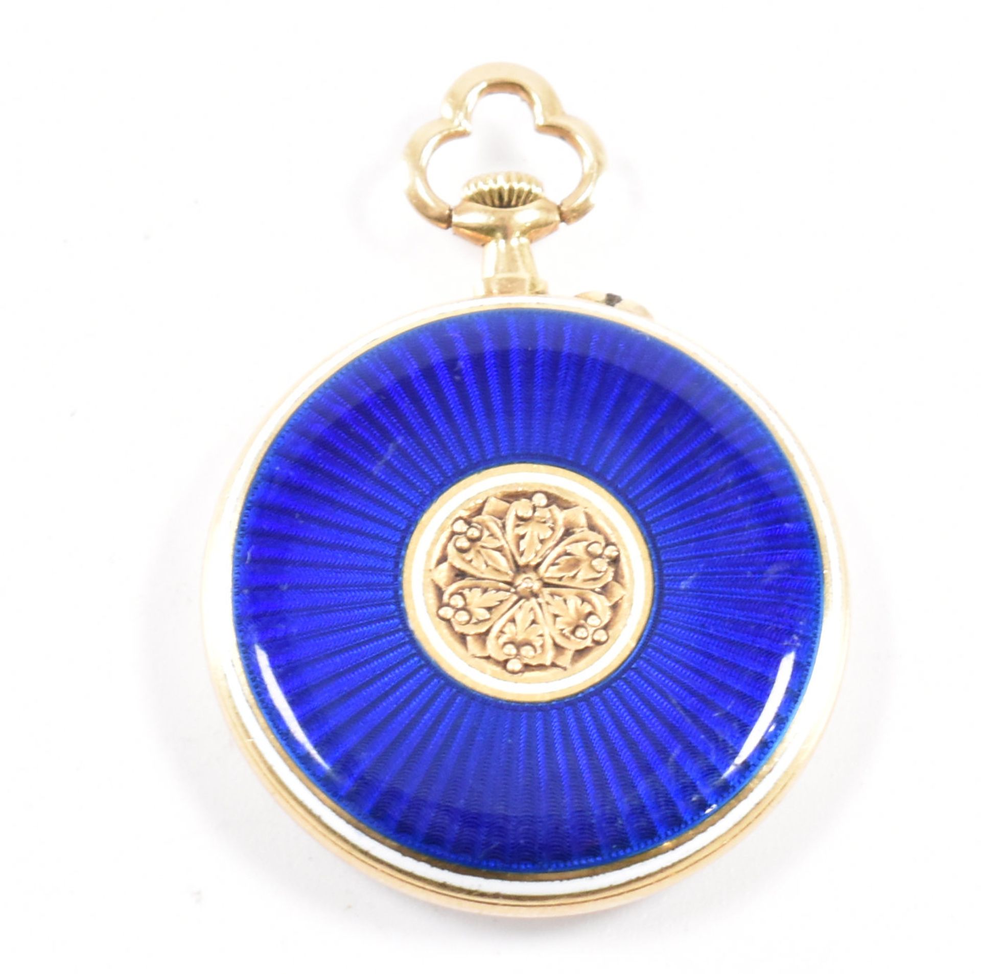 1920S FRENCH GOLD ENAMEL FOB WATCH - Image 2 of 6