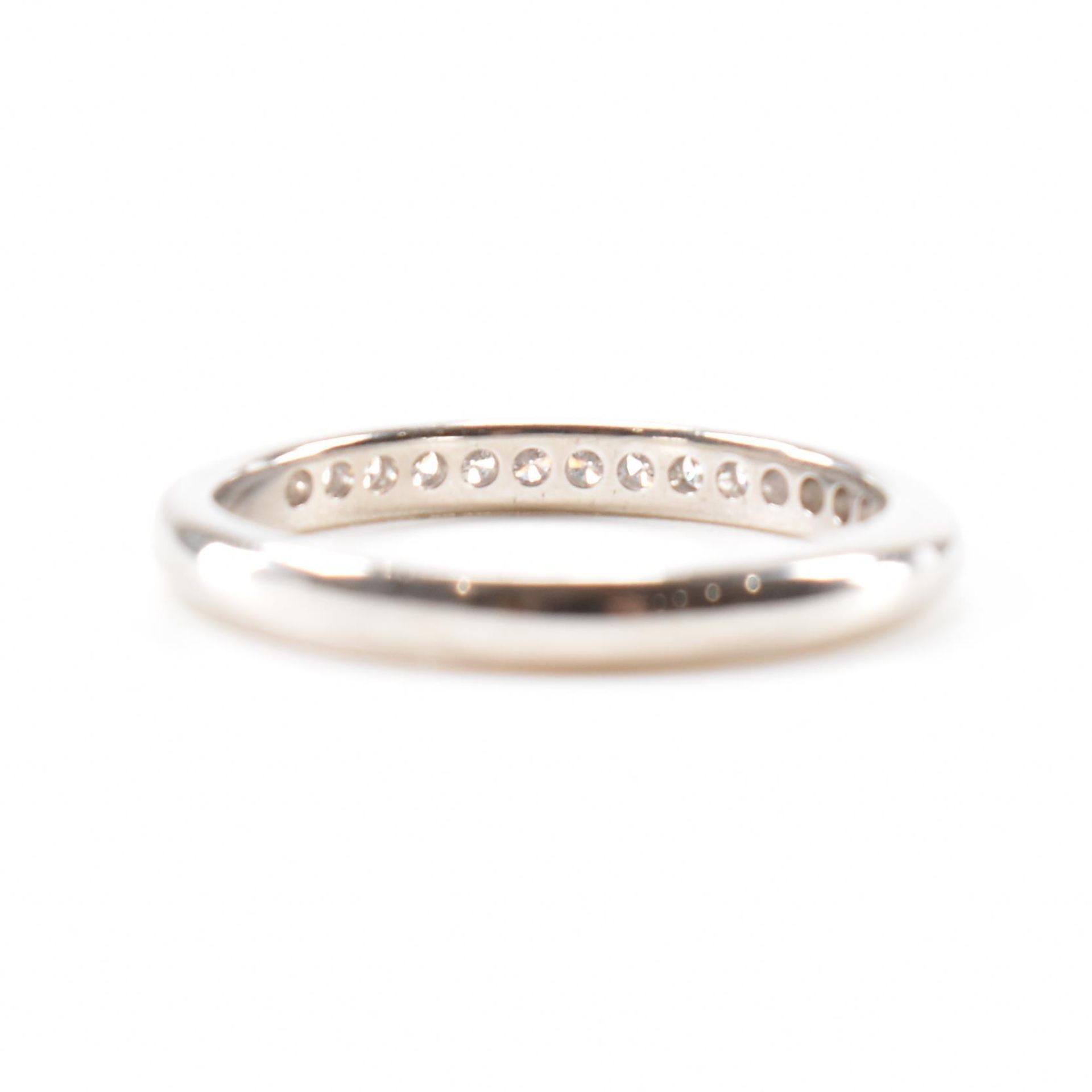 HALLMARKED 950 PLATINUM & DIAMOND HALF ETERNITY RING - Image 4 of 10