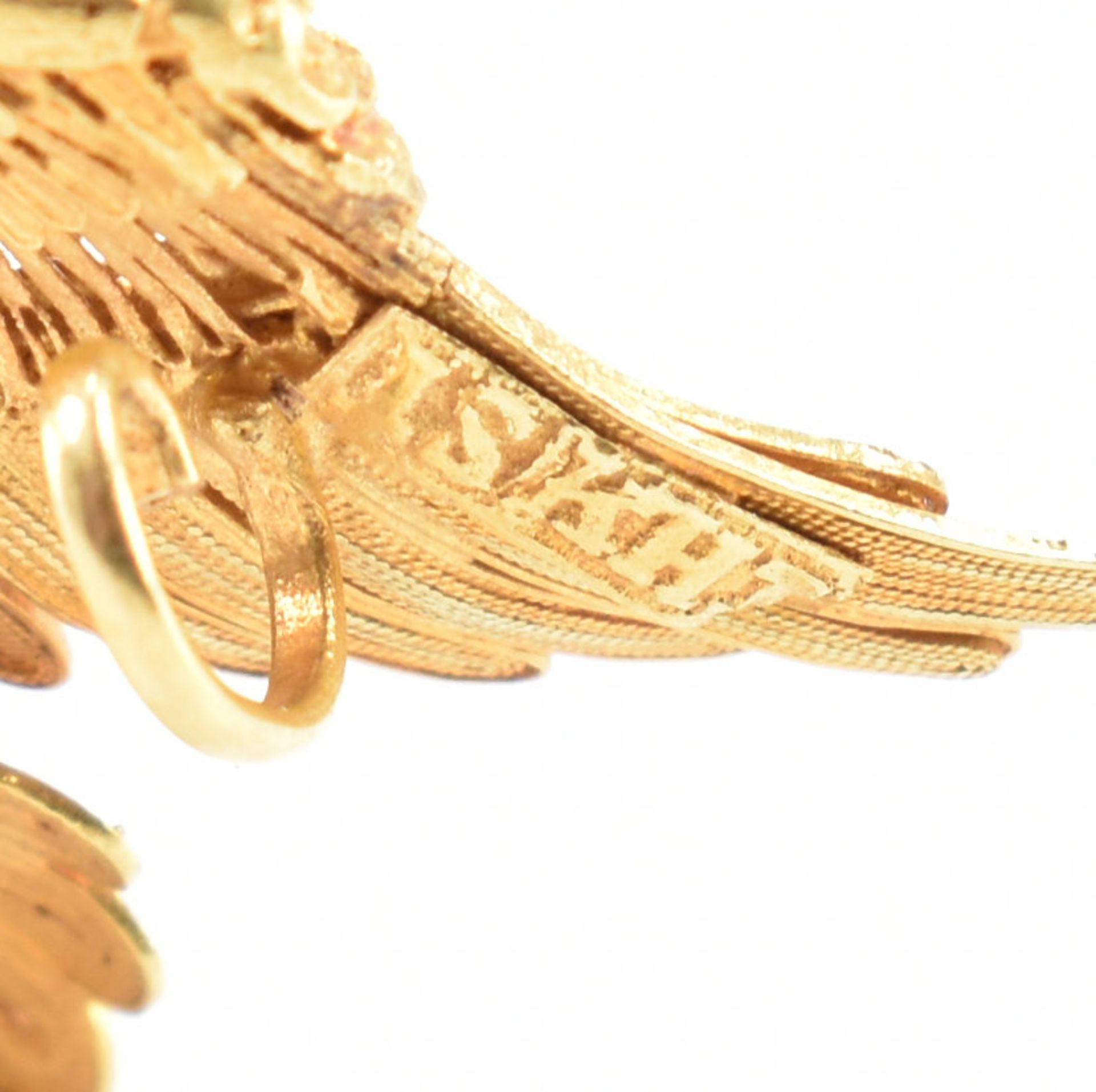 VICTORIAN CHINESE 18CT GOLD FILIGREE BIRD BROOCH - Image 9 of 9