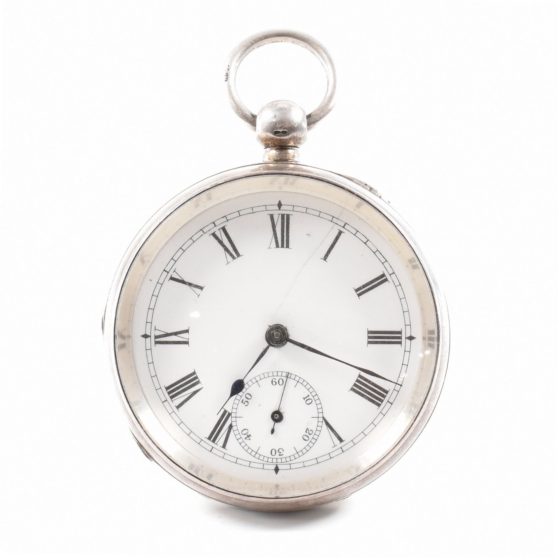 VICTOIAN SILVER HALLMARKED OPEN FACE POCKET WATCH