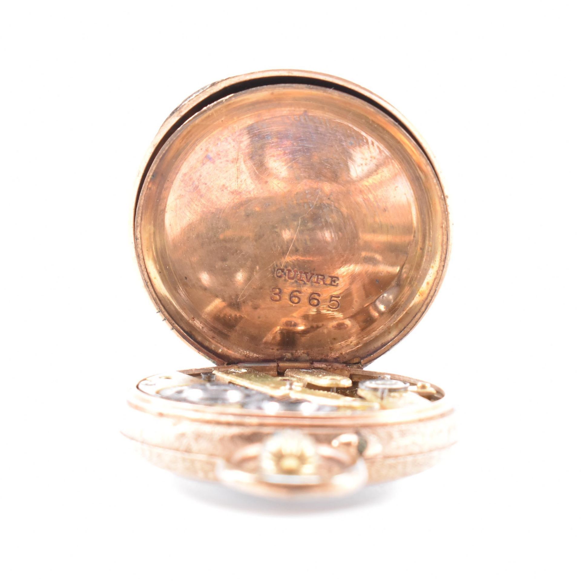 9CT GOLD OPEN FACE FOB POCKET WATCH - Bild 5 aus 7